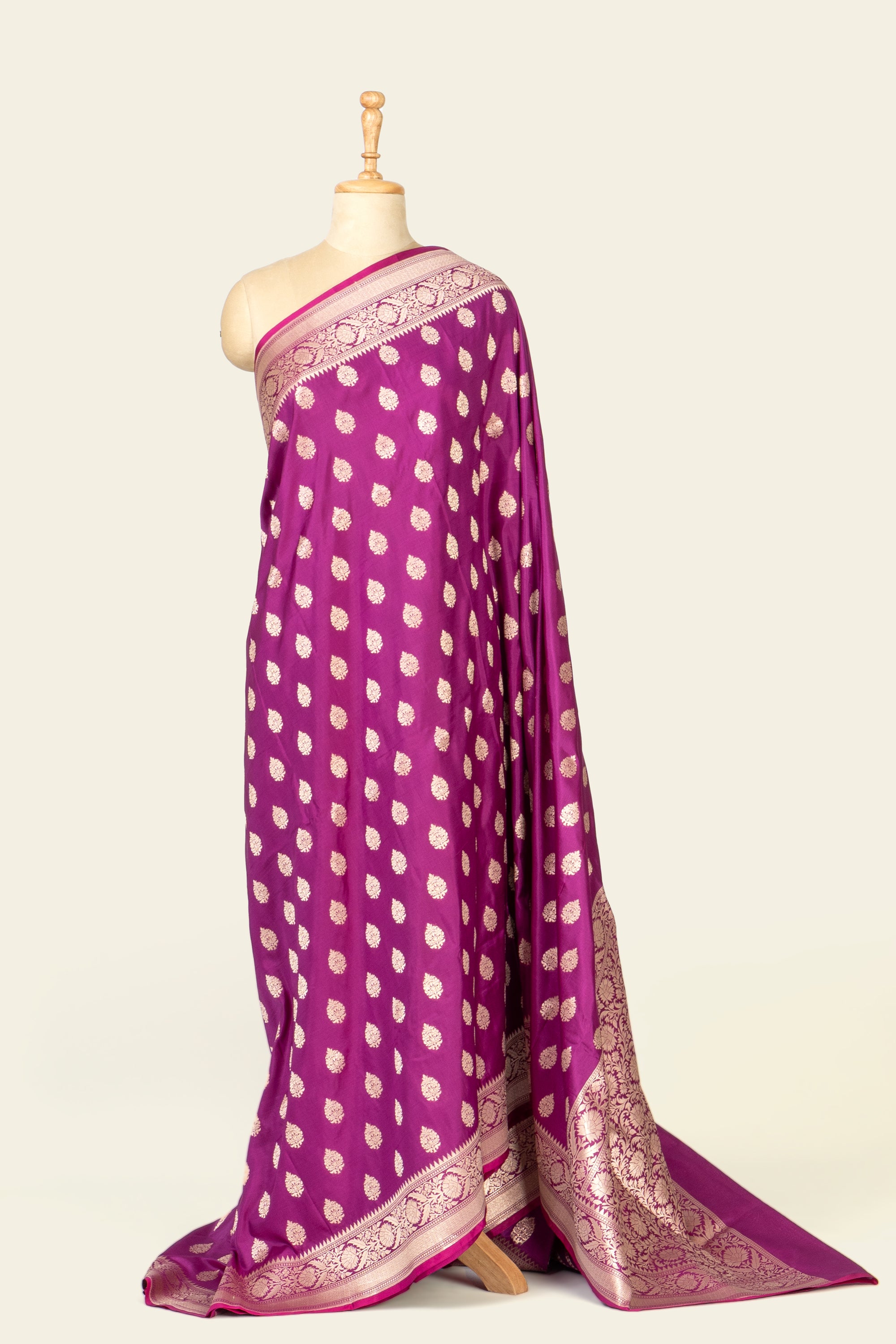 Purple Benarasi Silk Saree