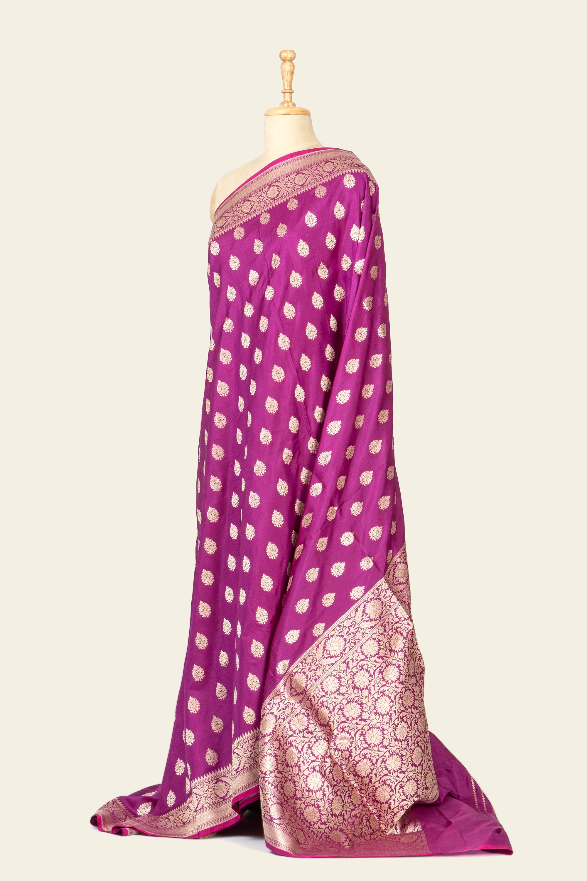 Purple Benarasi Silk Saree