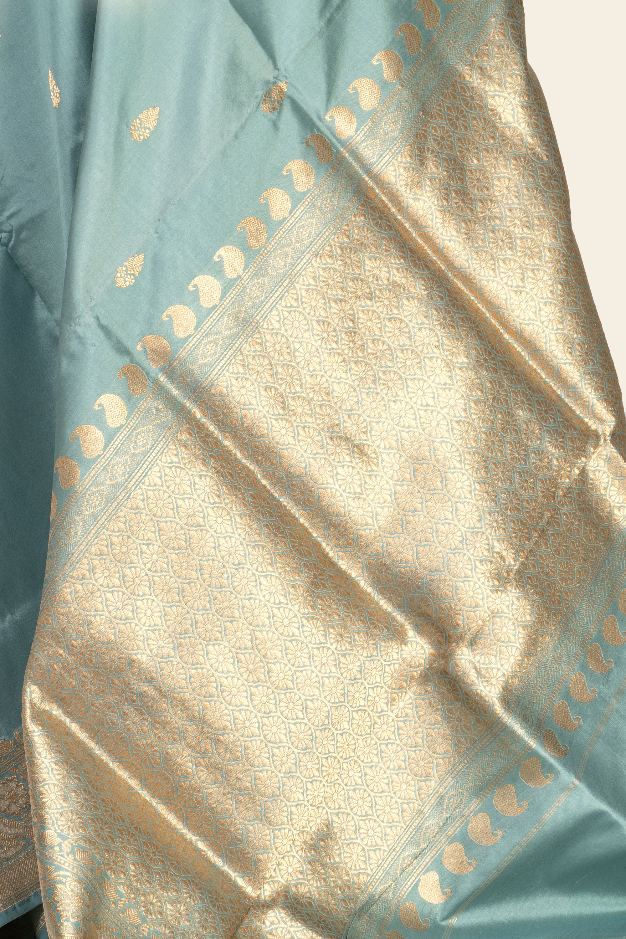 Grey Kadhua Benarasi Silk Saree