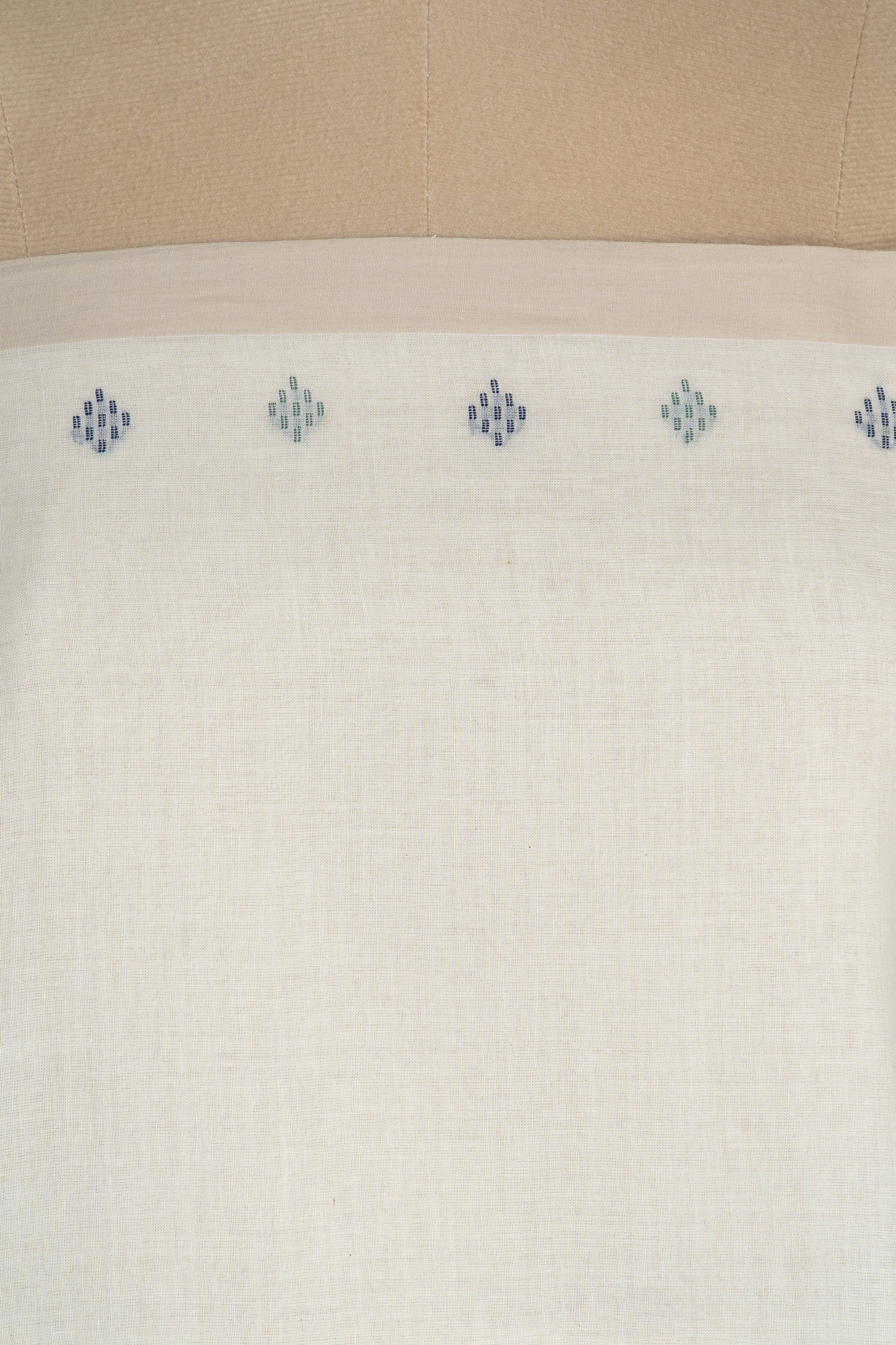 Frosty White Bengal Jamdani Cotton Saree