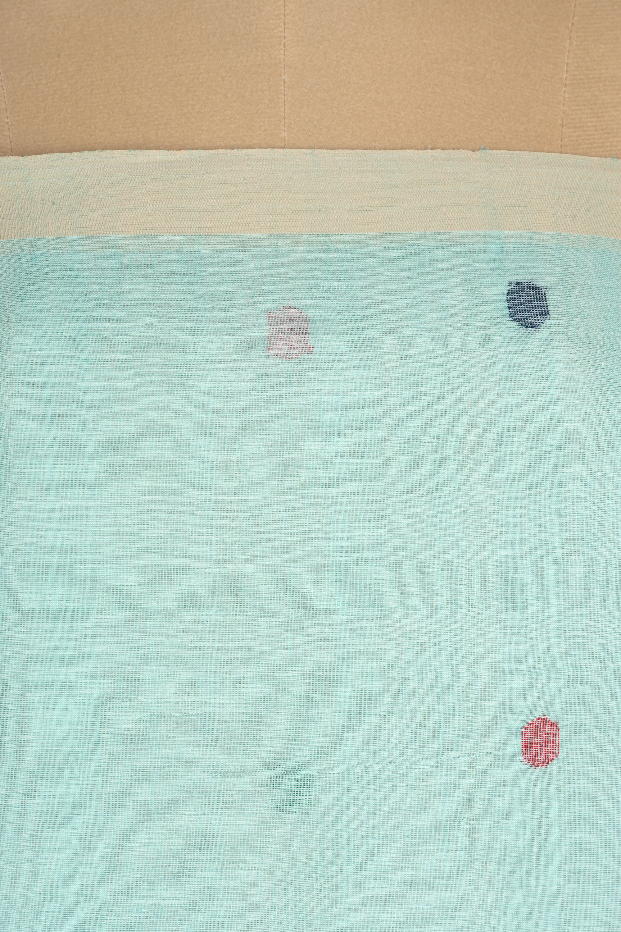 Blue Handwoven Bird Jamdani Bengal Cotton Saree