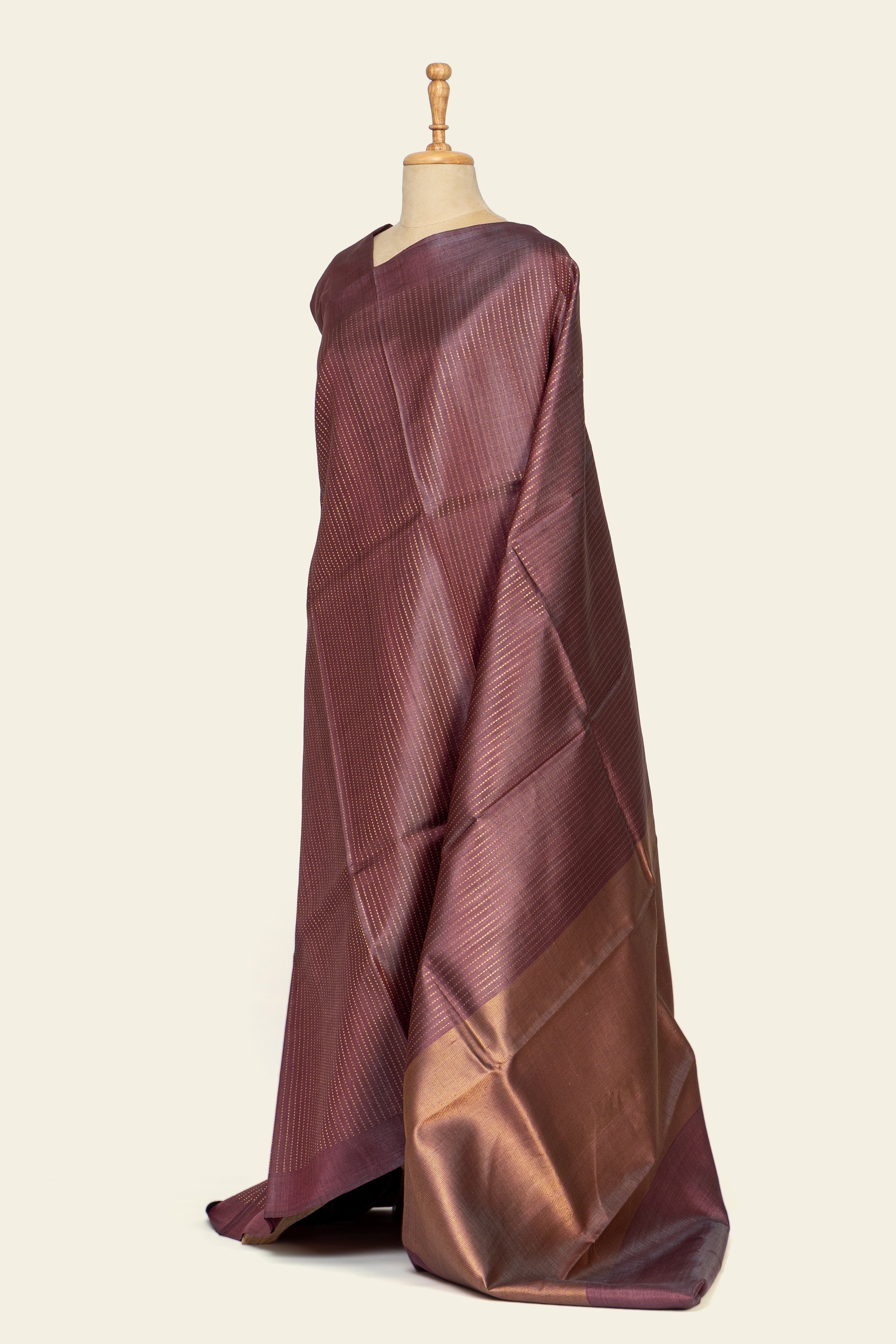 Wine Chhattisgarh Pure Tussar Silk Saree