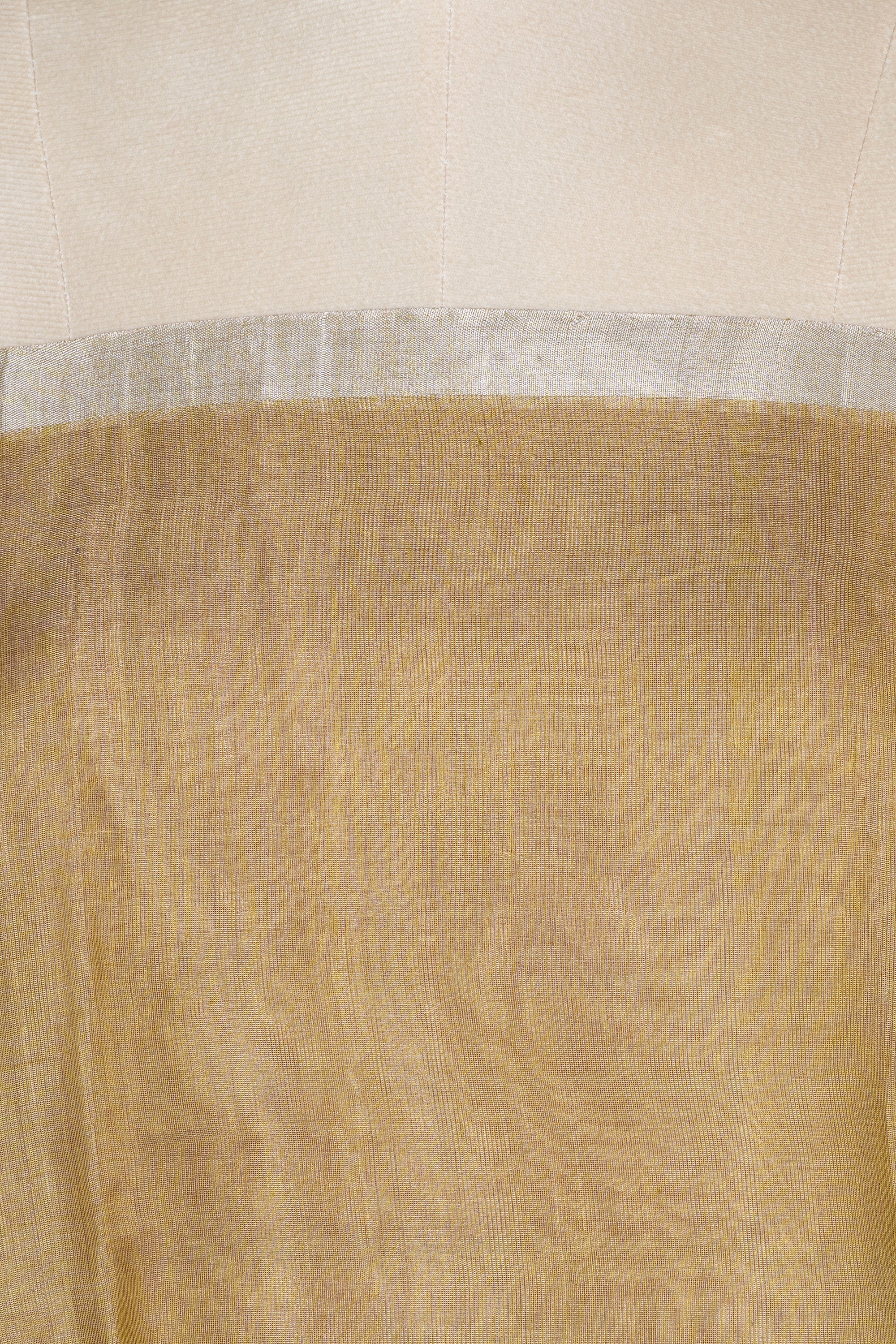 Shimmer Mauve and Olive Green Chanderi Tissue Saree