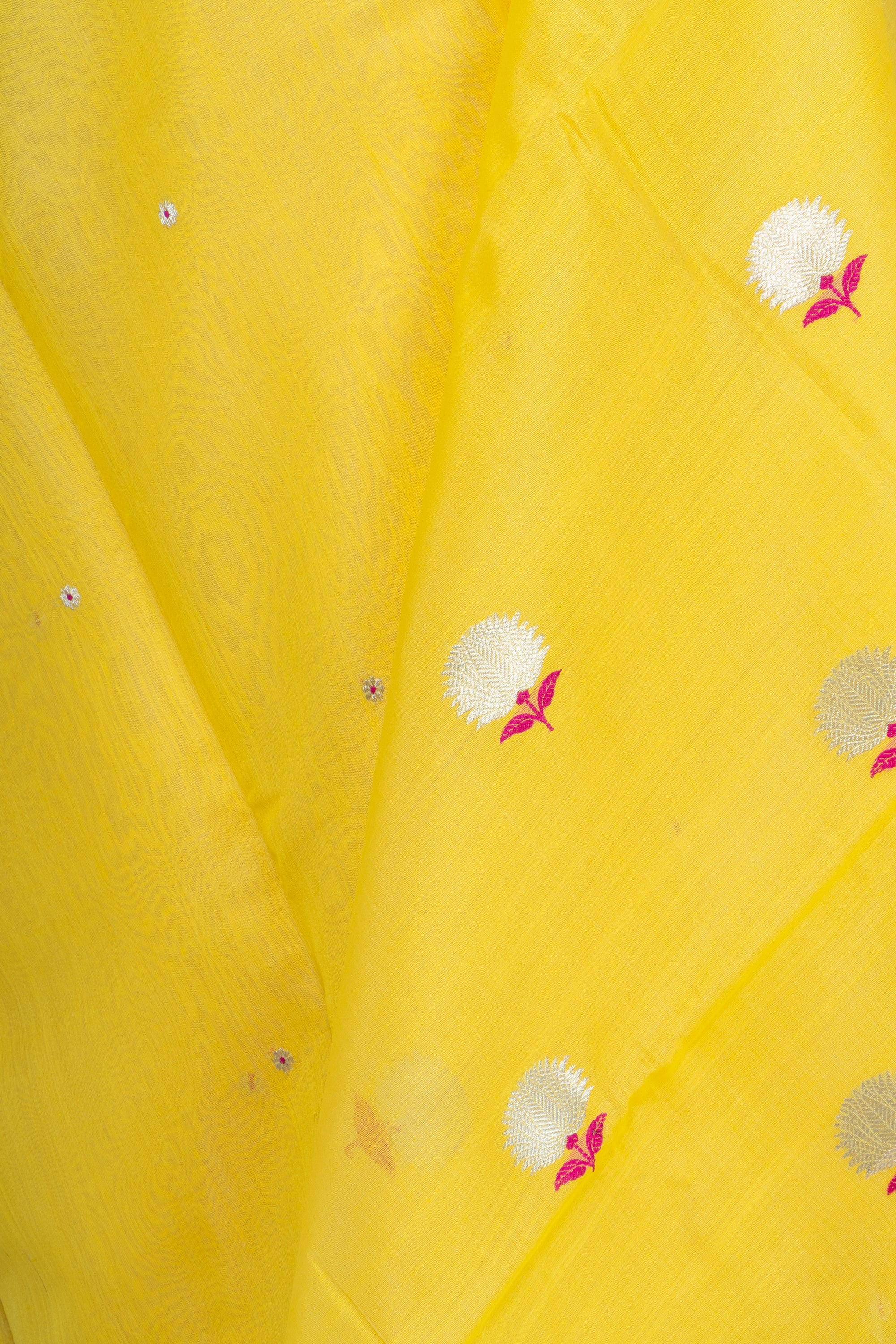 Yellow Chanderi Silk Cotton Saree