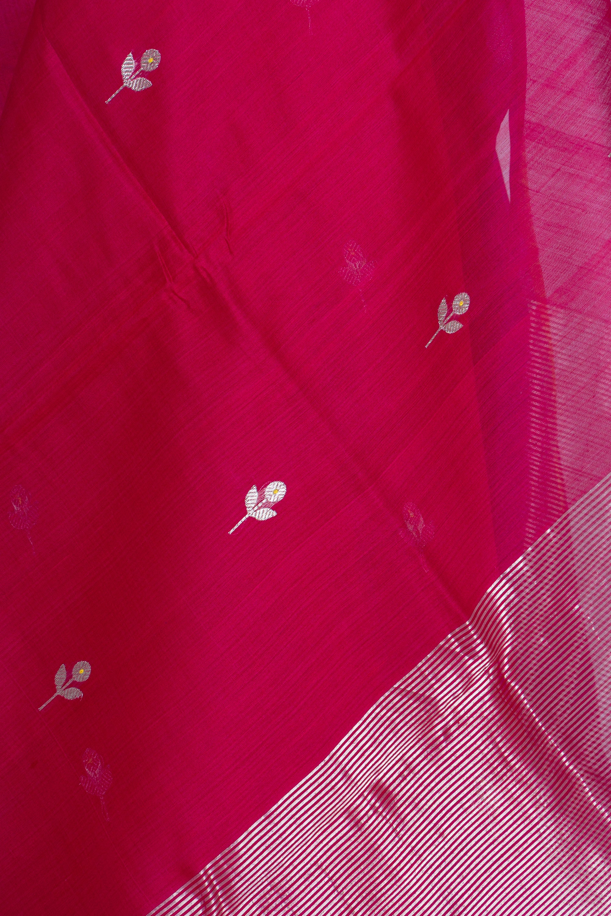 Pink Chanderi Silk Cotton Saree