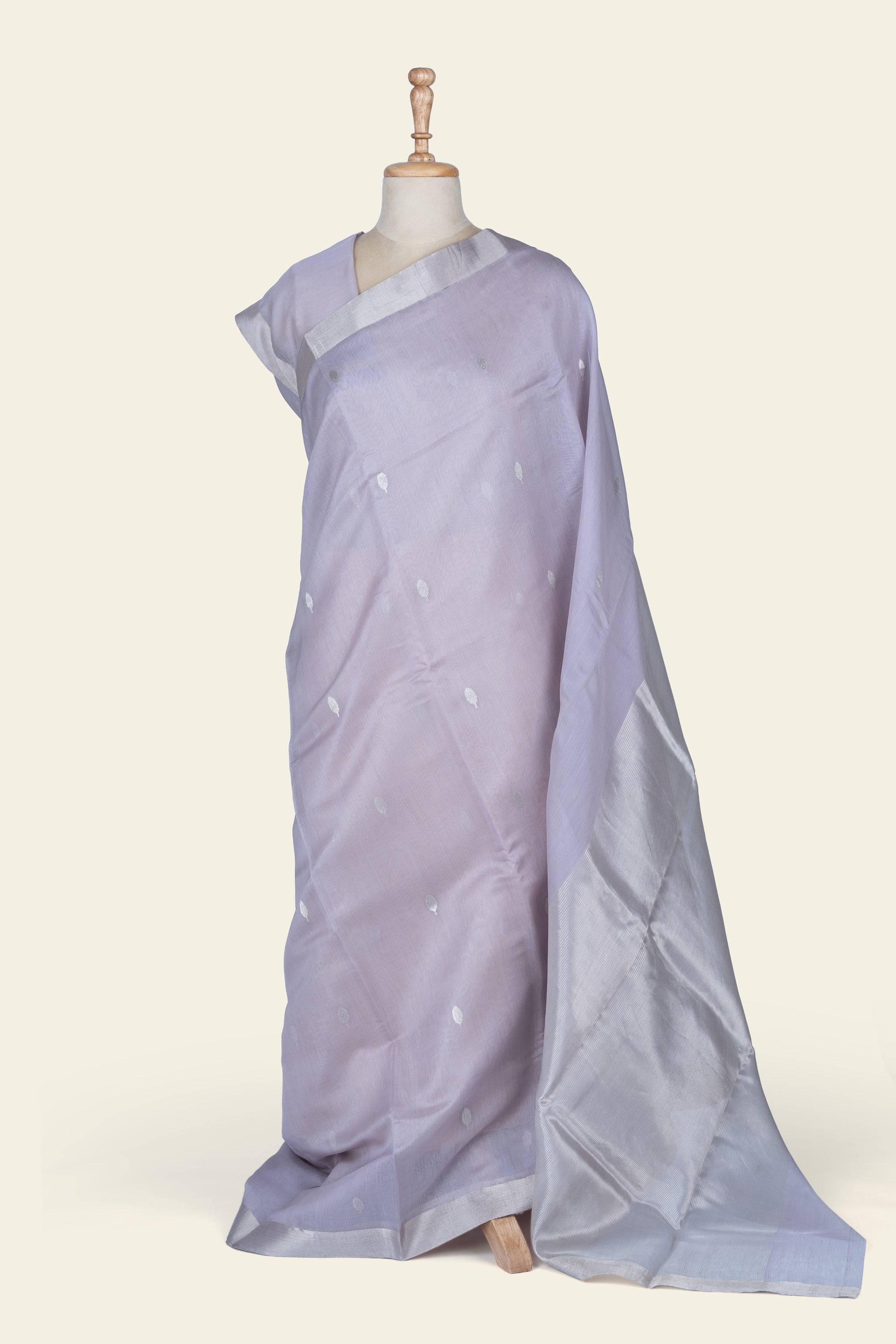 Dreamy Lavender Chanderi Silk Cotton Saree