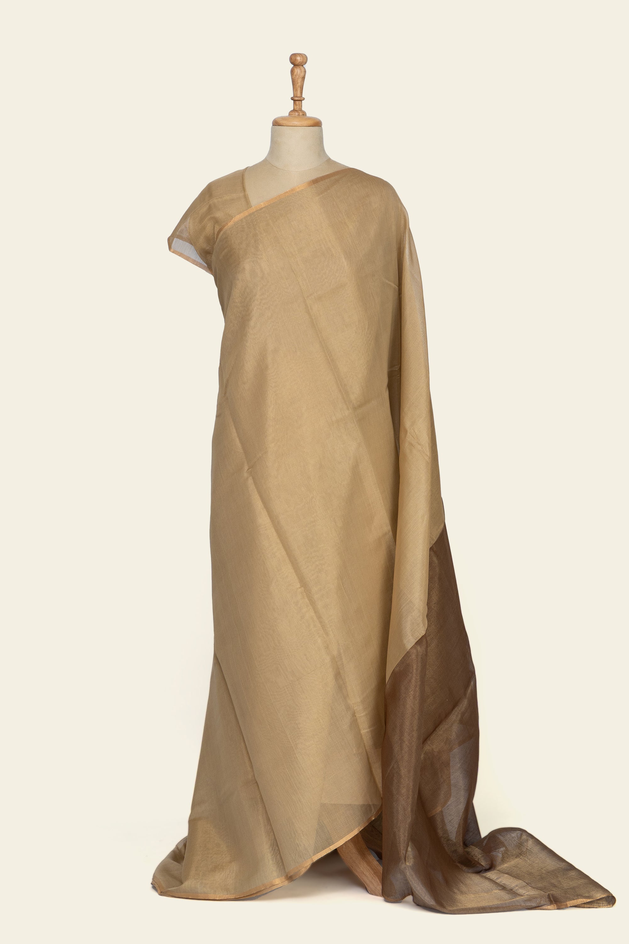 Golden Chanderi Tissue Saree