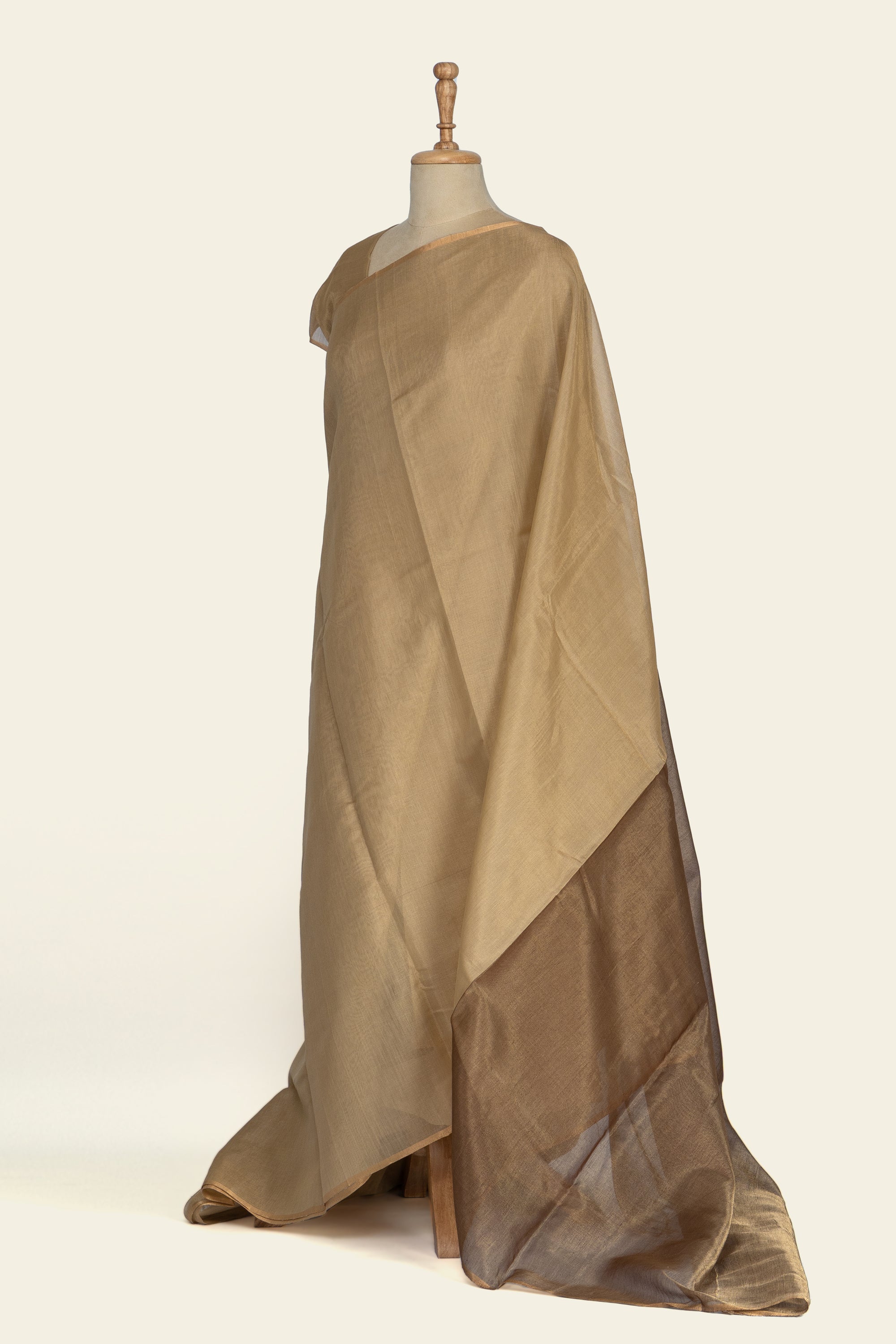 Golden Chanderi Tissue Saree