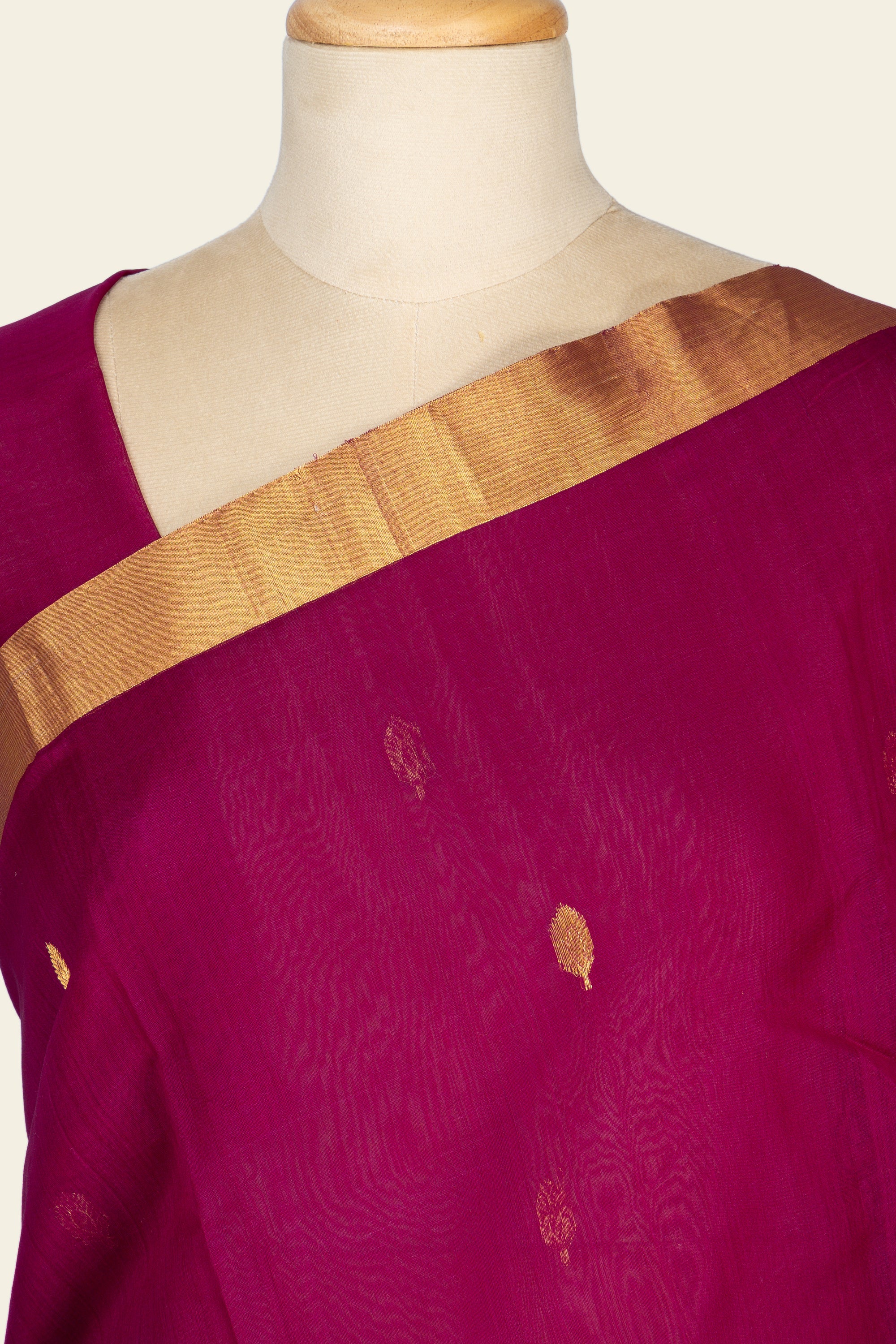 Bright Purple Chanderi Silk Cotton Saree