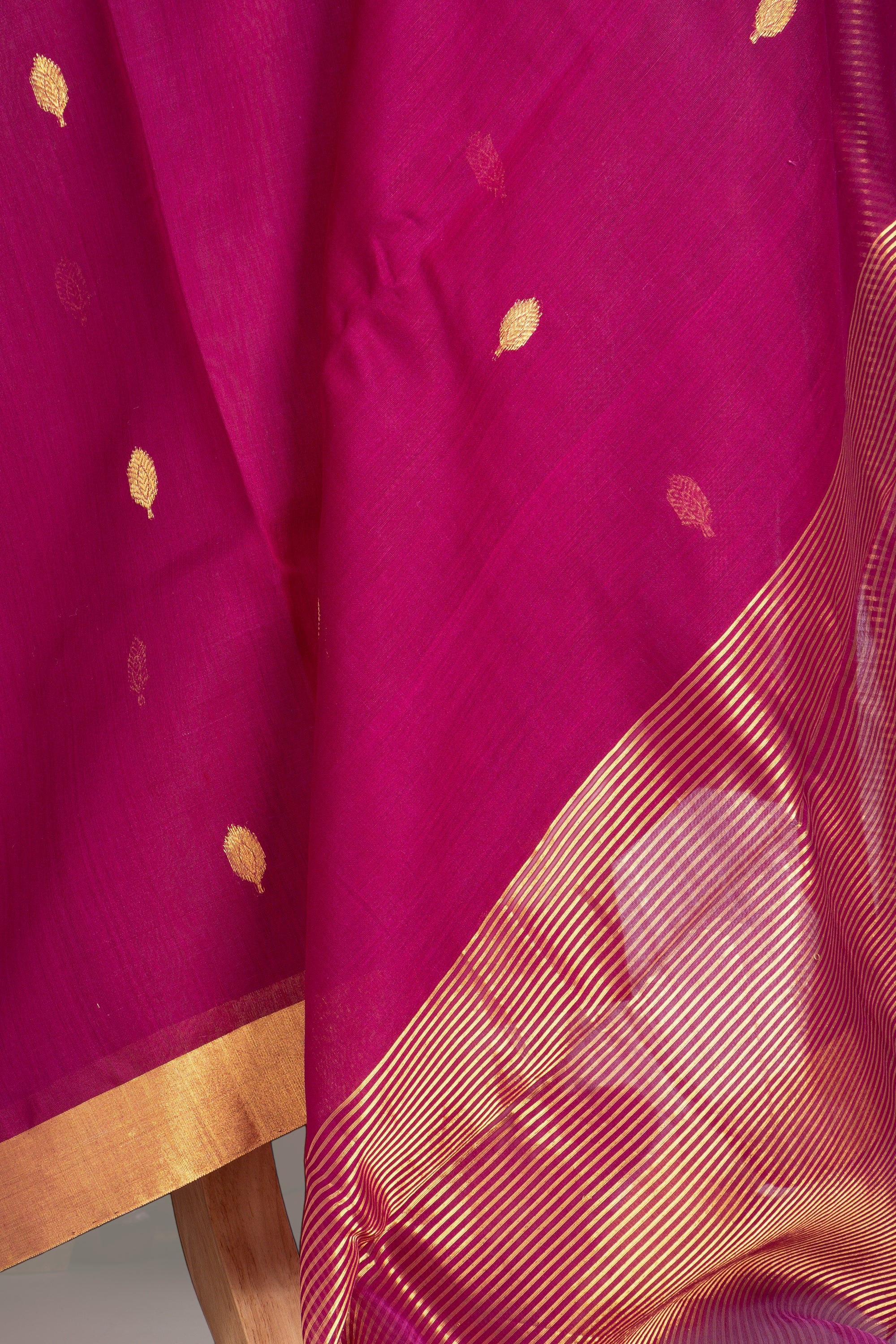 Bright Purple Chanderi Silk Cotton Saree