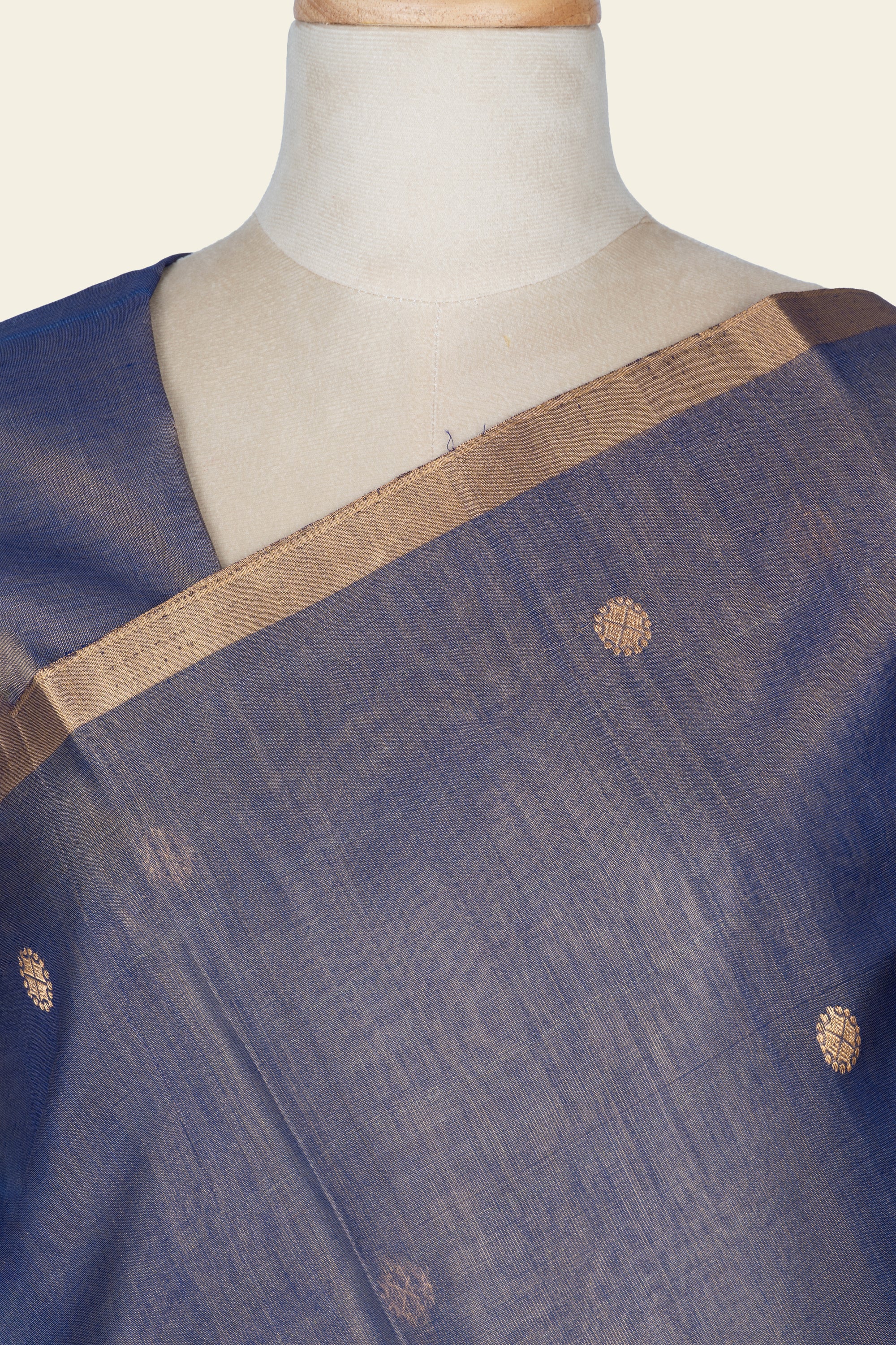 Shimmer Blue Chanderi Tissue Saree