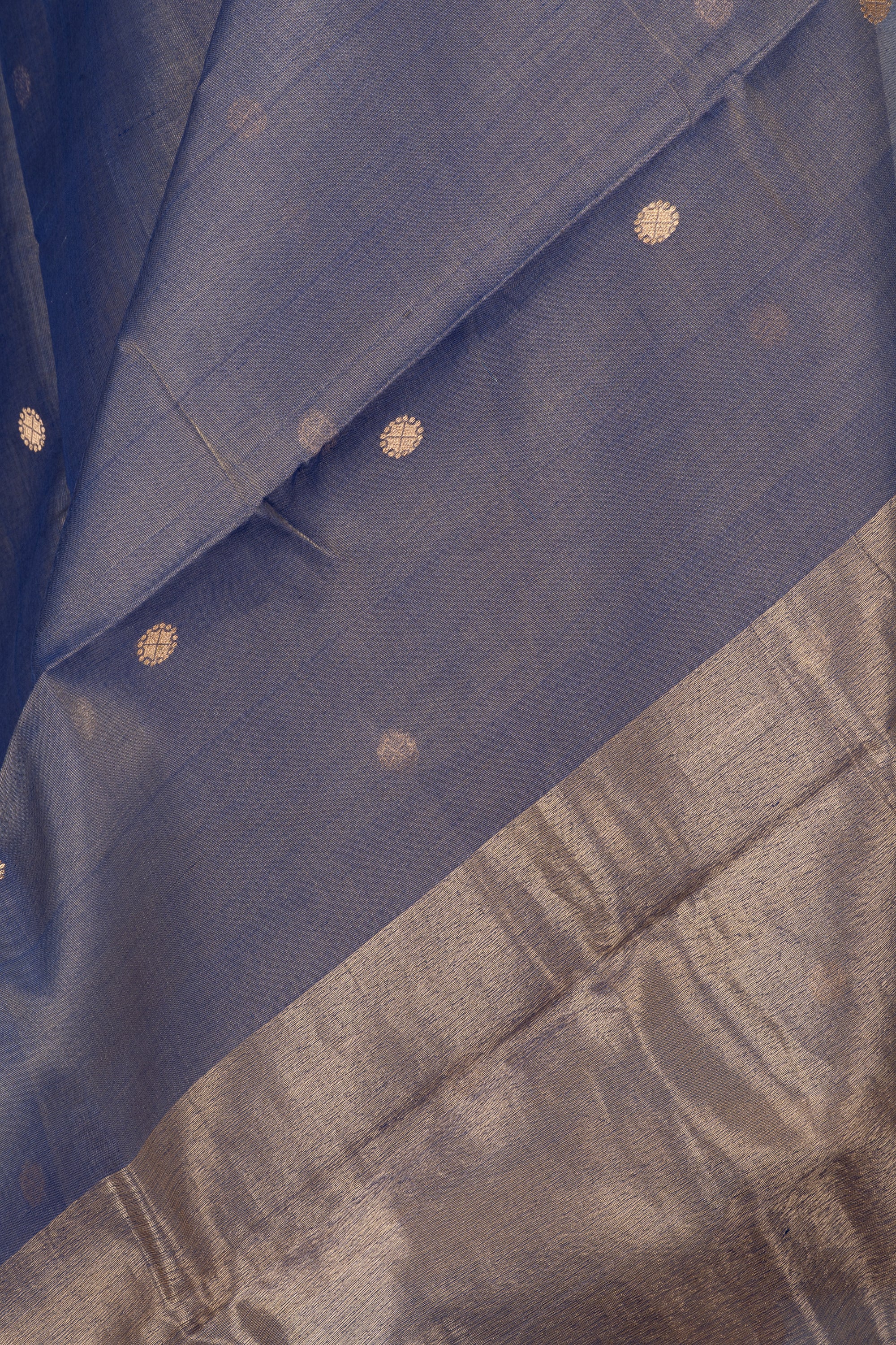 Shimmer Blue Chanderi Tissue Saree
