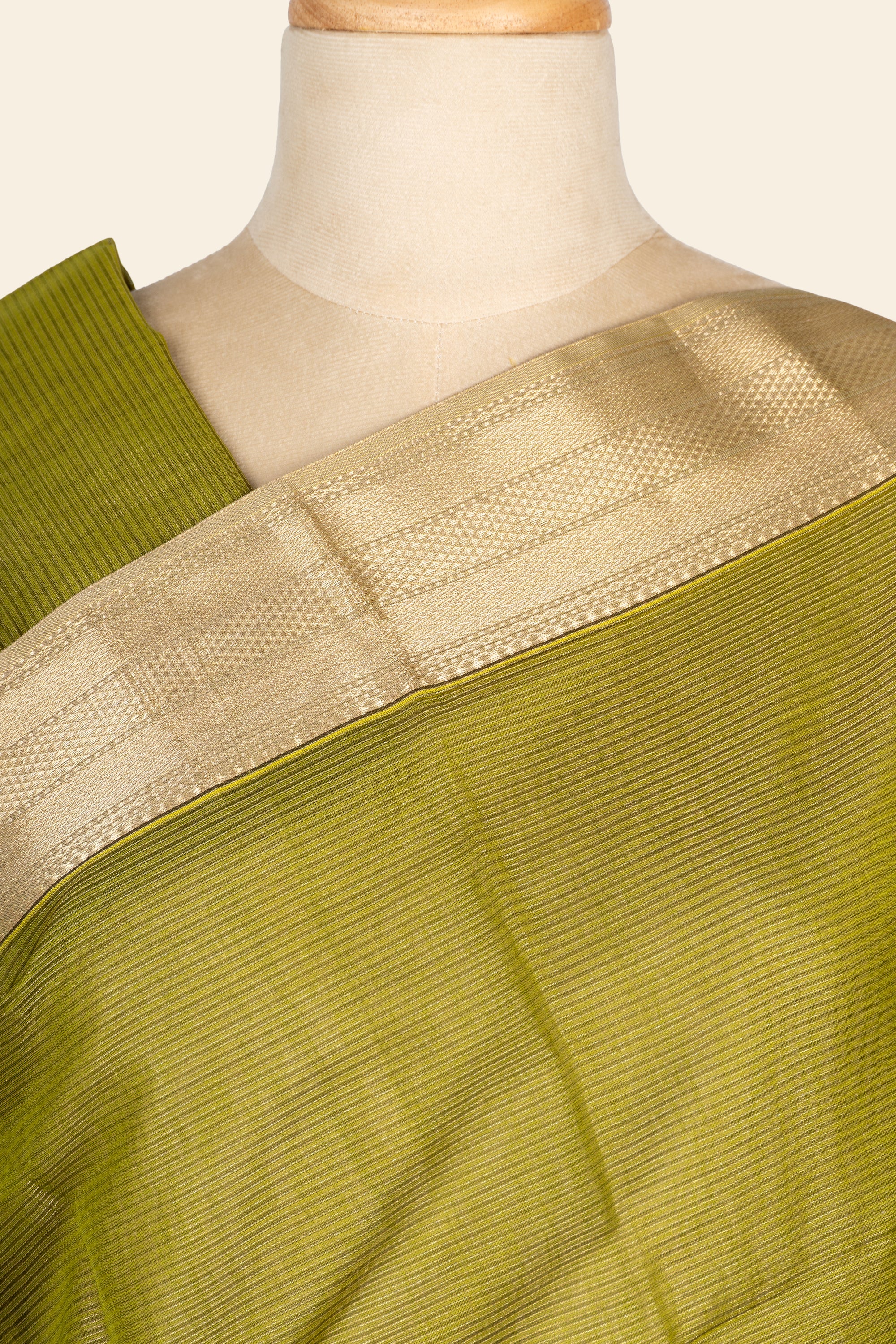 Green Tissue Maheshwari Silk Cotton Saree