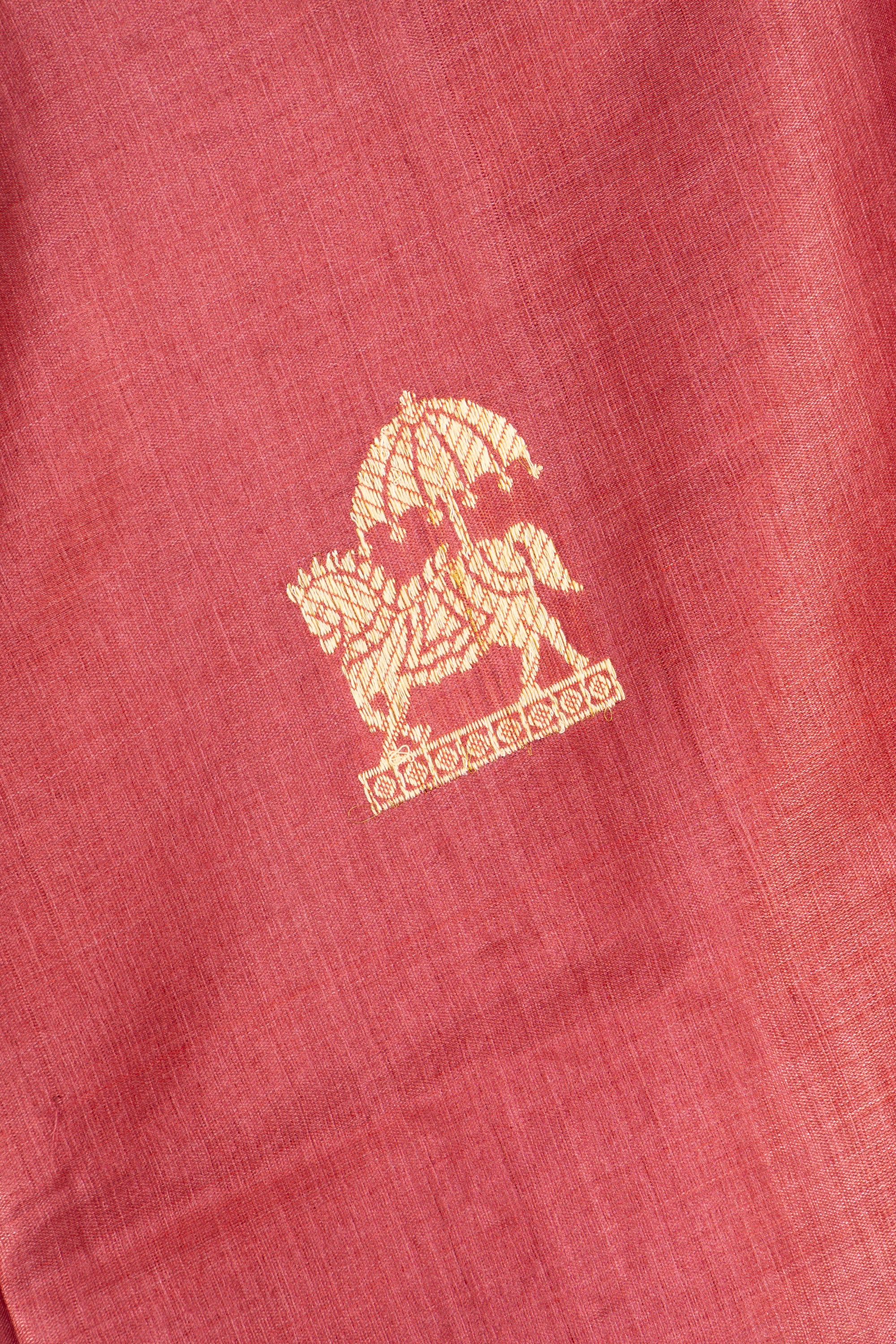 Blush Pink Chhattisgarh Pure Tussar Silk Saree