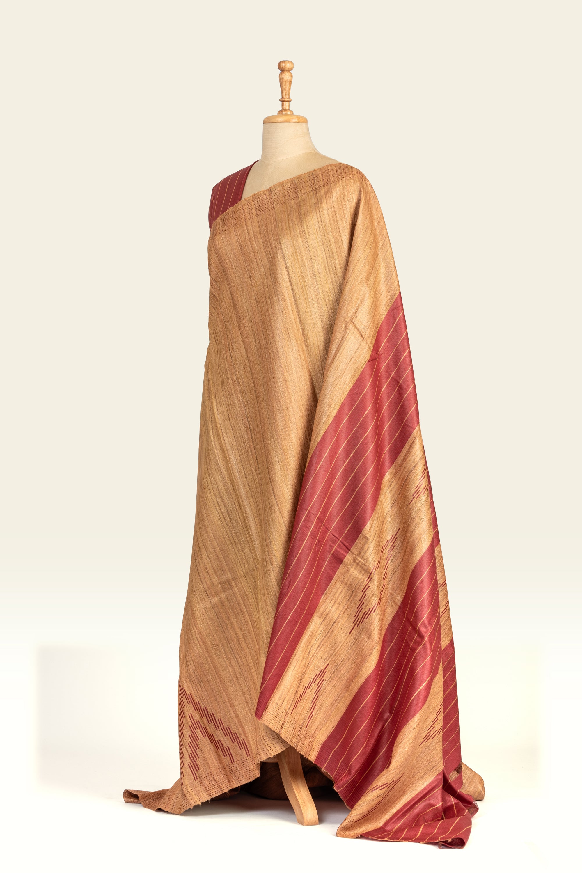 Golden Yellow Chhattisgarh Ghicha Tussar Silk Saree