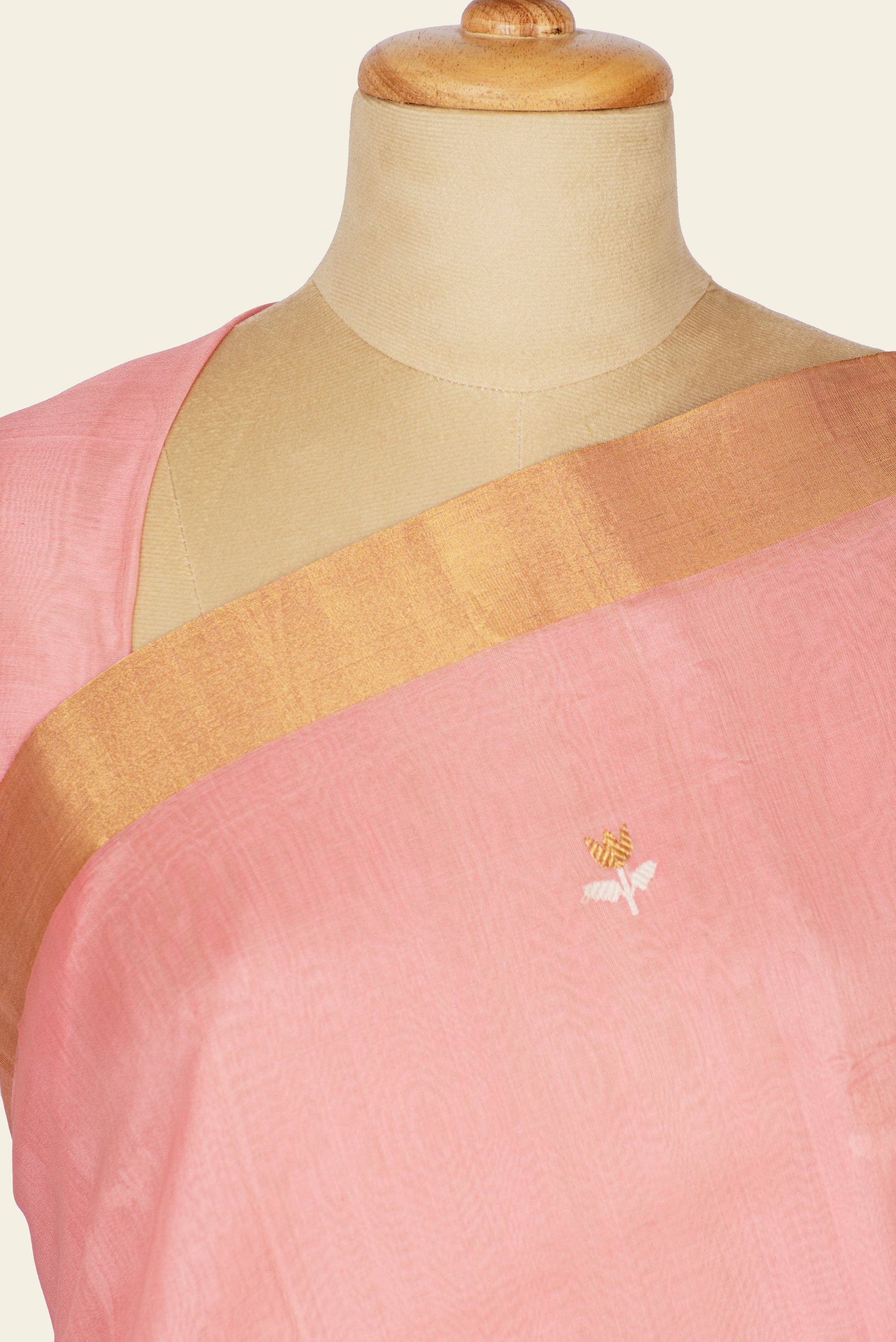 Soft Pink Chanderi Silk Cotton Saree