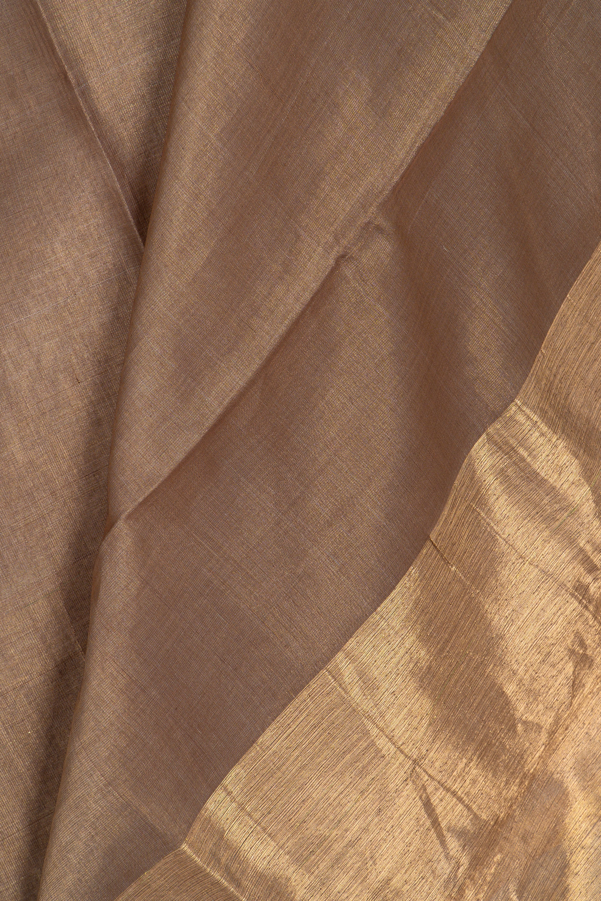 Coffee Chanderi Tissue Saree