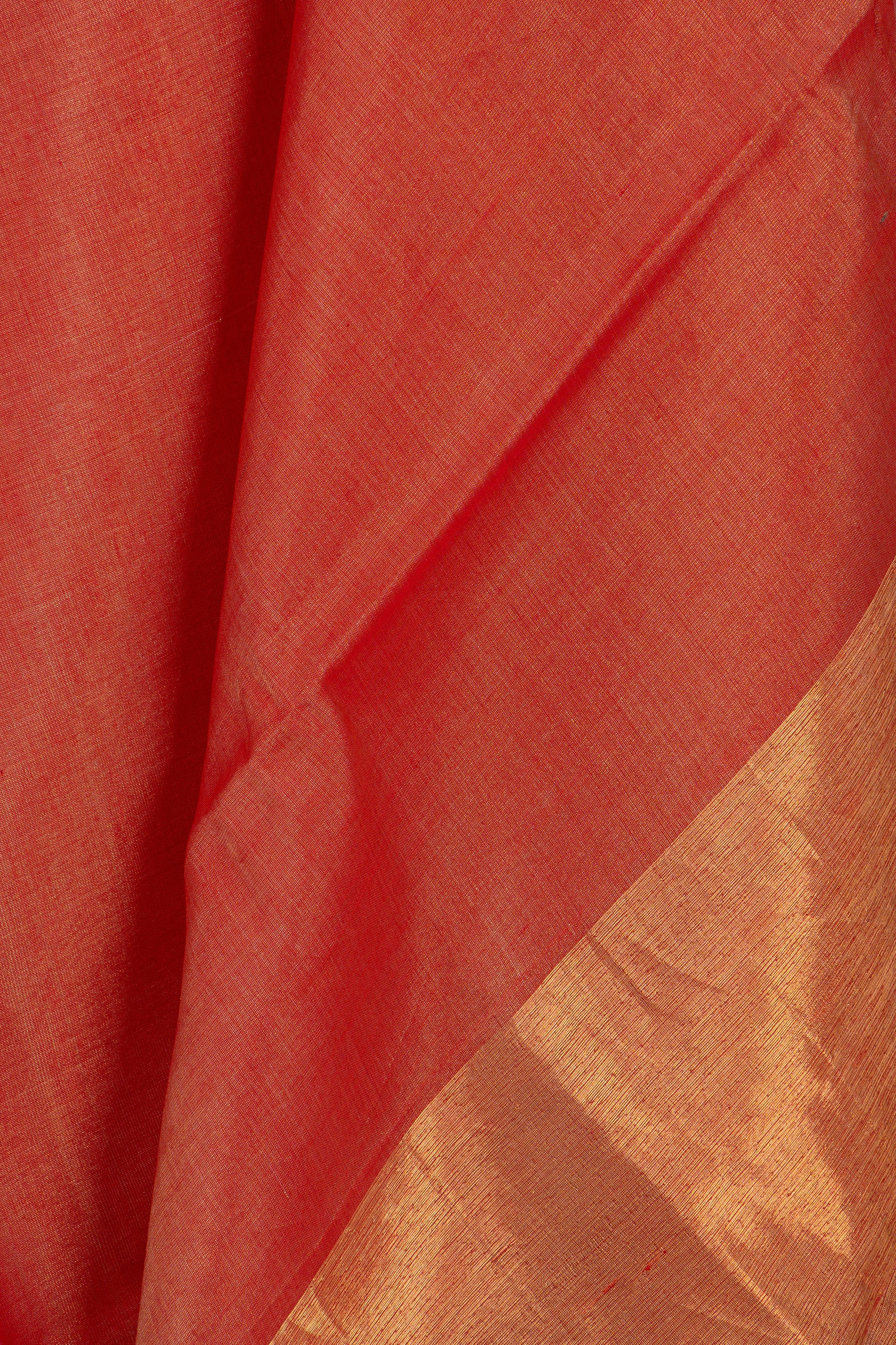 Red Chanderi Tissue Saree