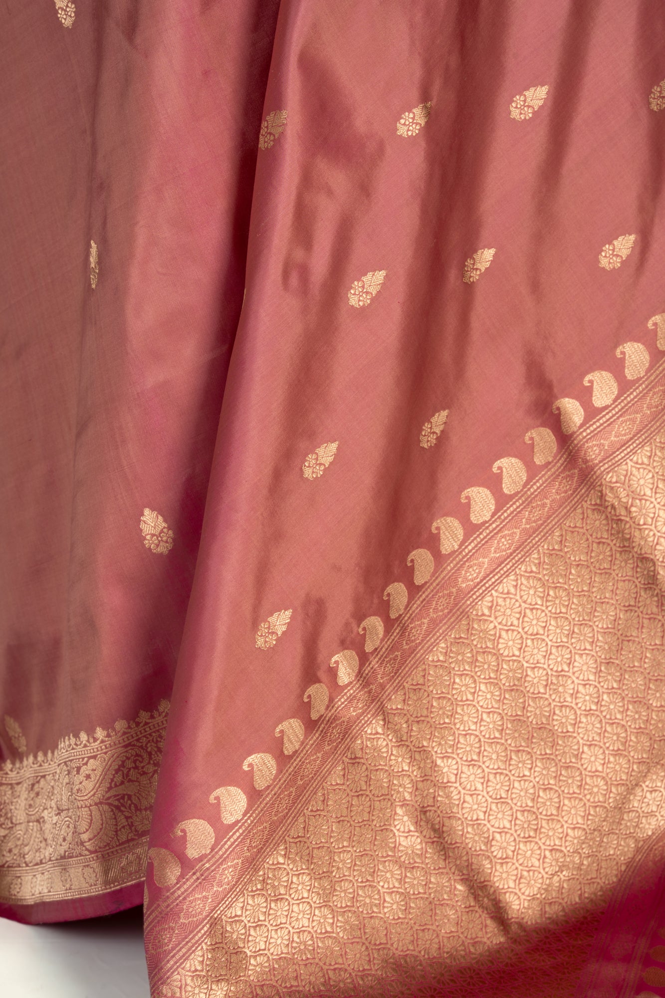 Dual Pink Kadua Benarasi silk saree