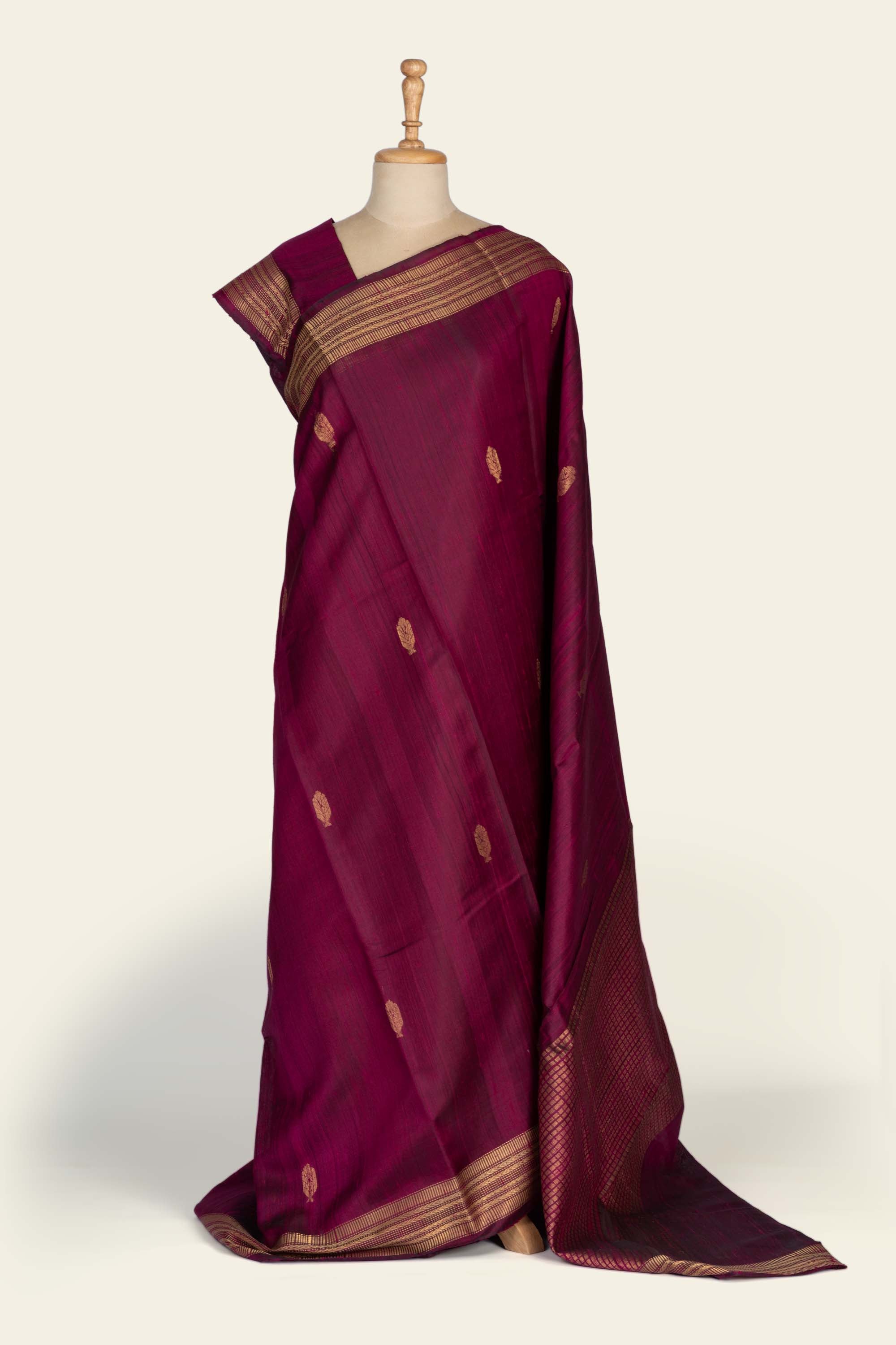 Light Purple Chhattisgarh Raw Silk Saree