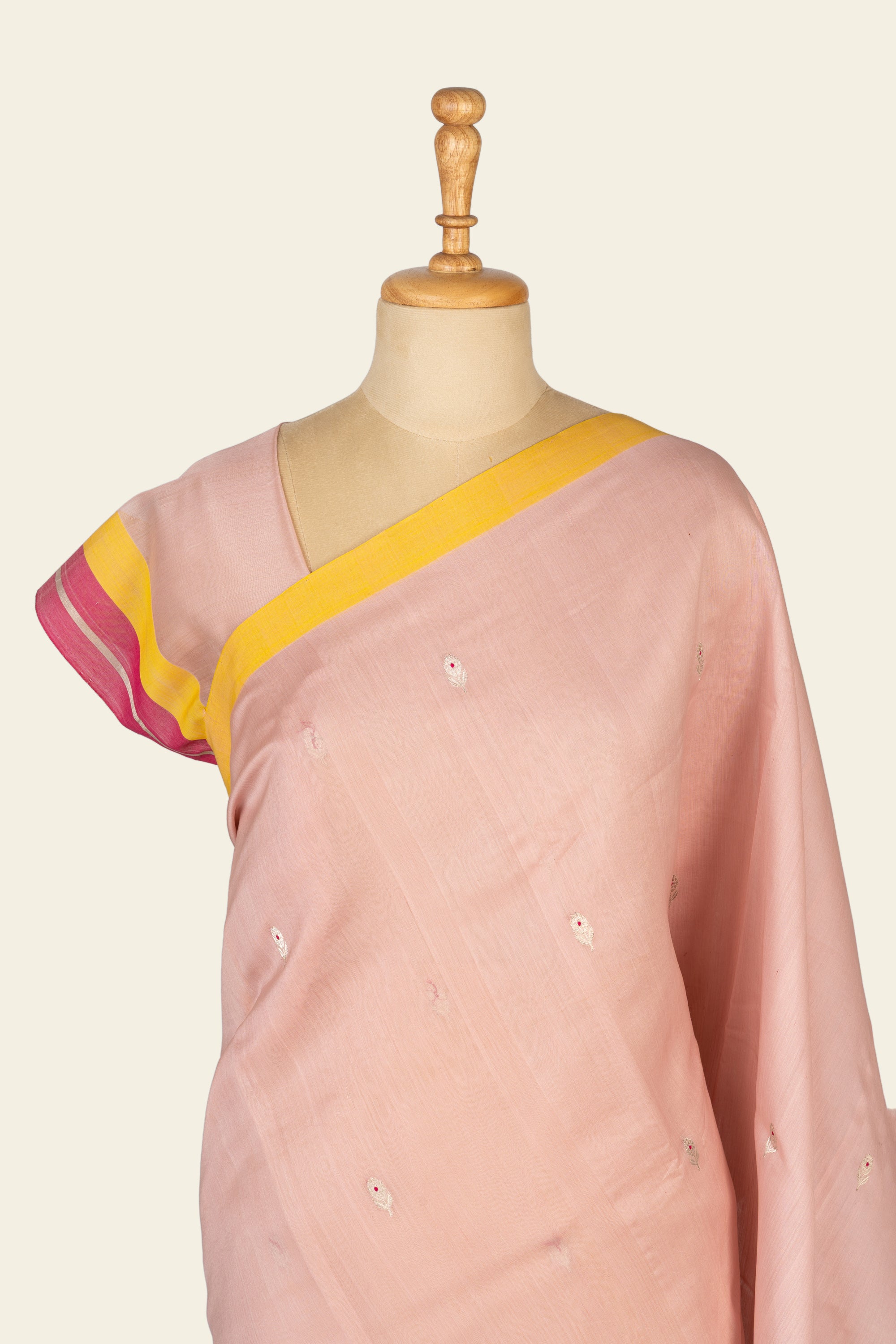 Misty Pink Chanderi Silk Cotton Saree