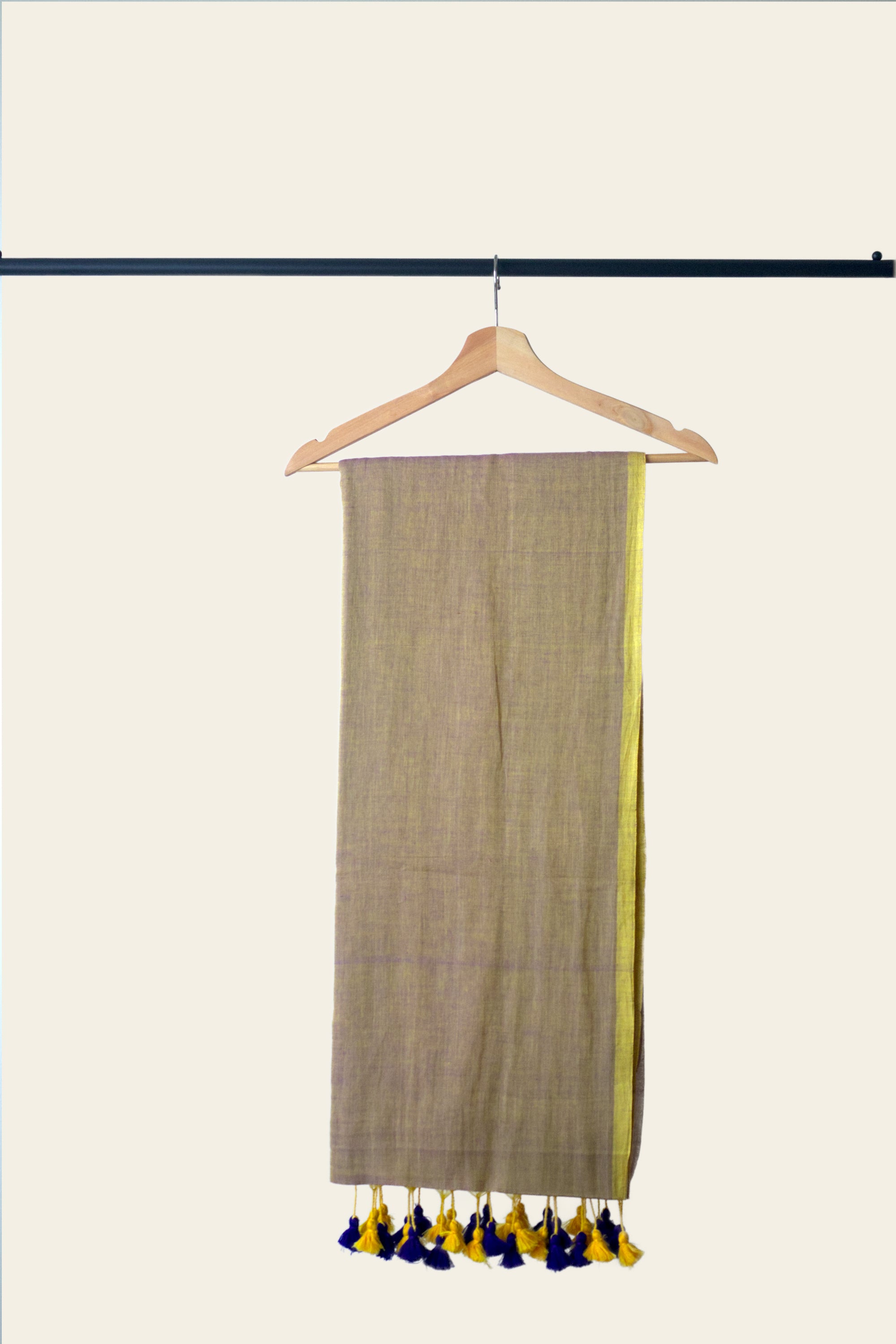 Yellow and Blue Dual Shade Bengal Mulmul Cotton Saree