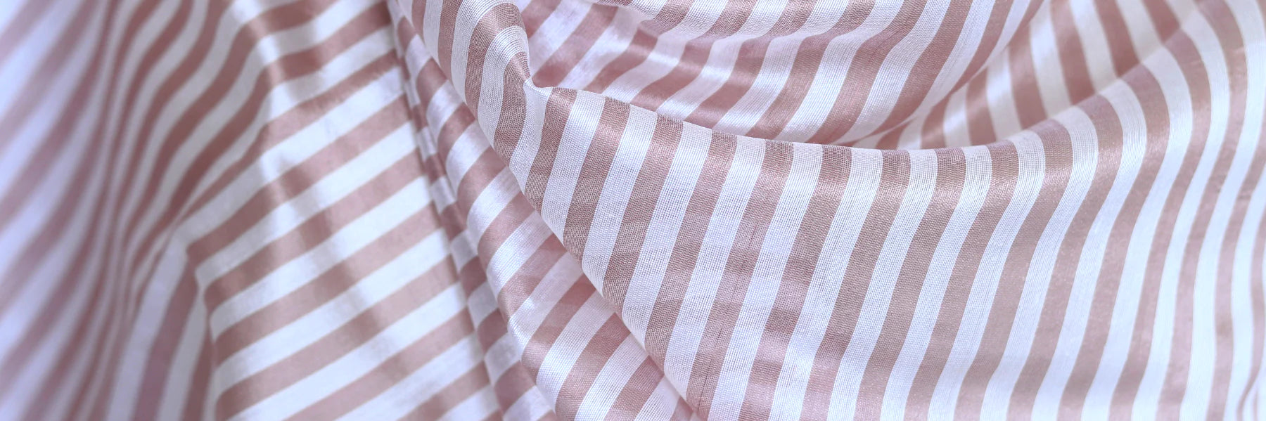 Image of Chanderi Silk Dupatta with stripes
