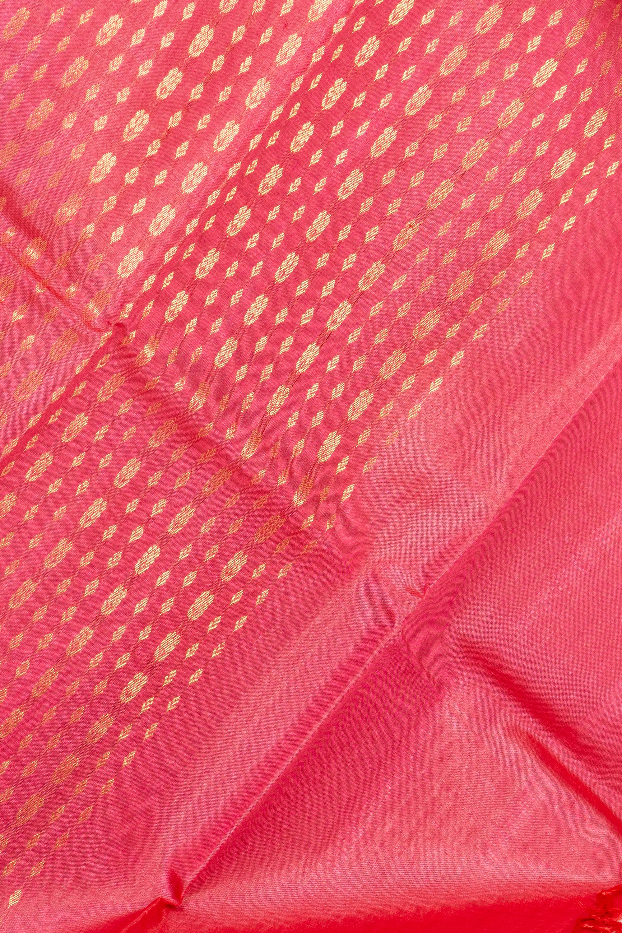 Bright Pink Chhattisgarh Pure Tussar Silk Saree