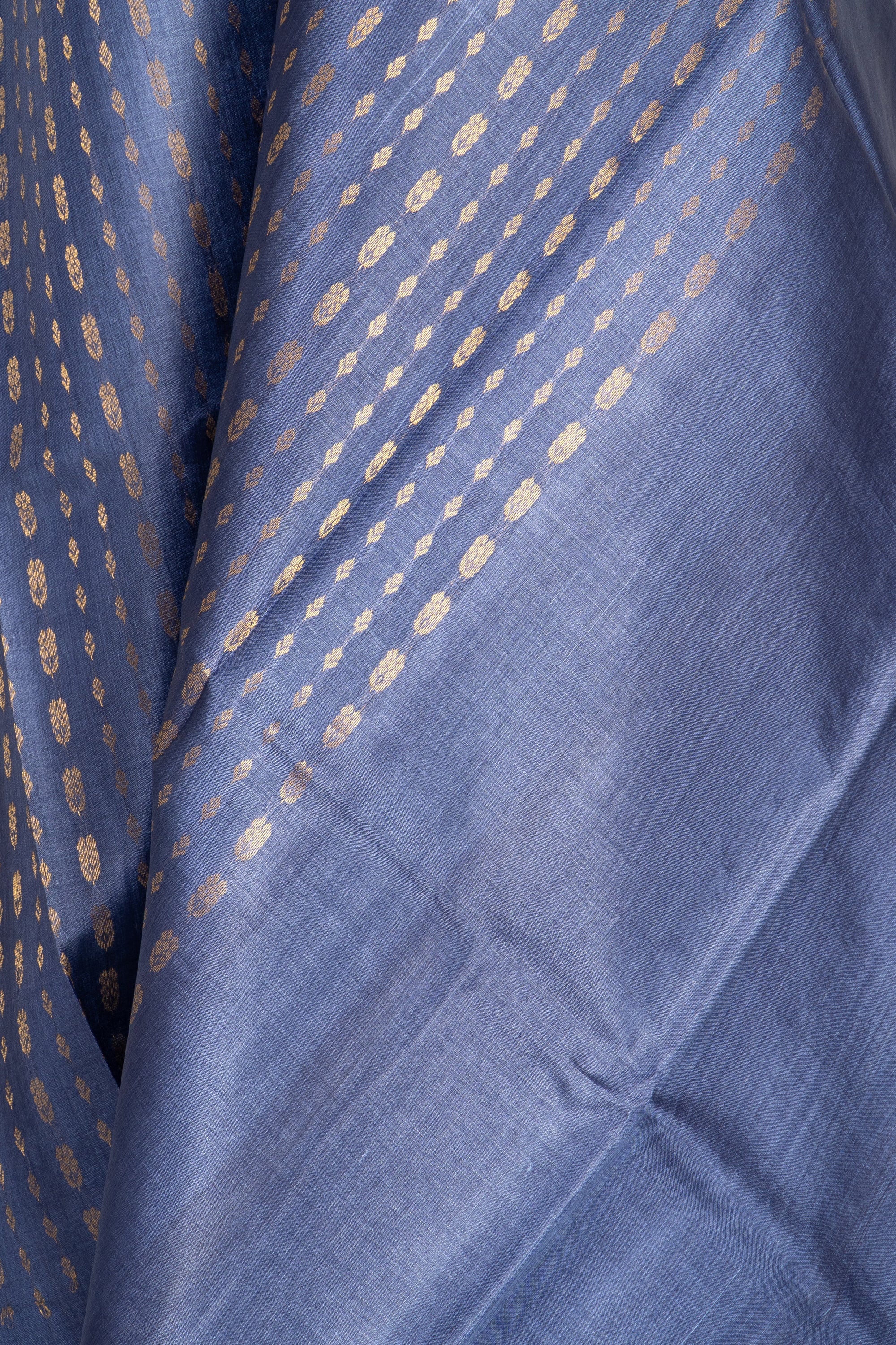 Ink Blue Chhattisgarh Pure Tussar Silk Saree