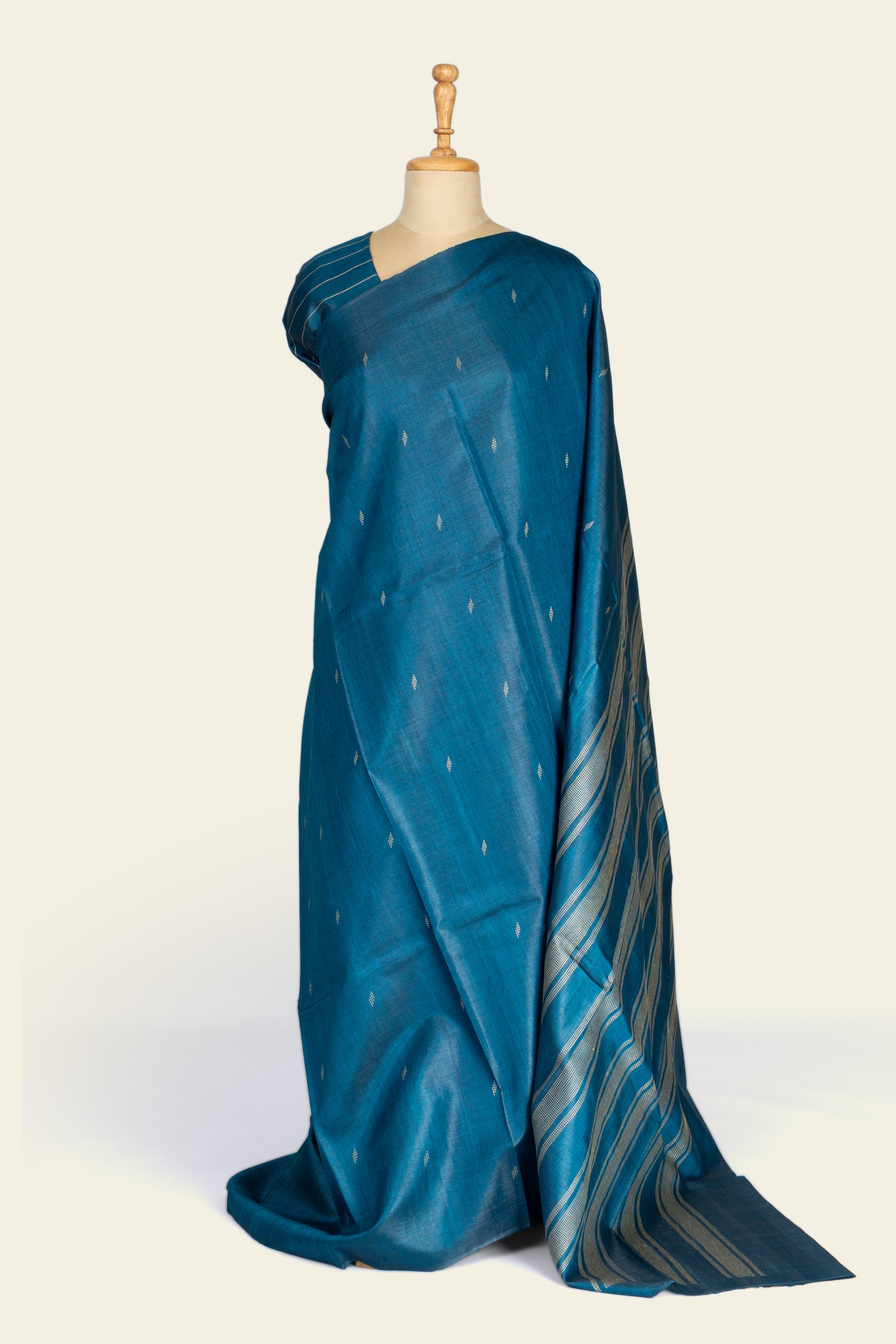 Royal Blue Chhattisgarh Pure Tussar Silk Saree
