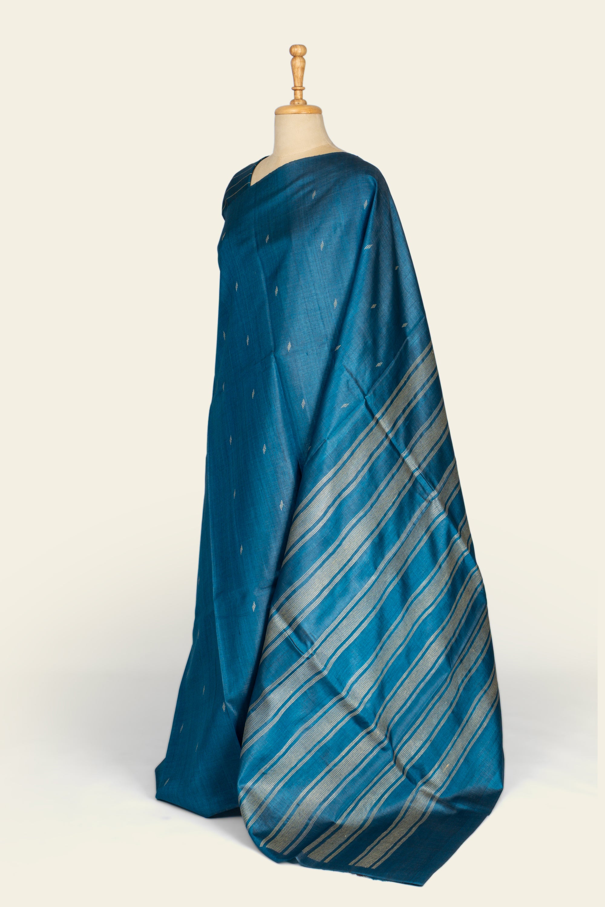 Royal Blue Chhattisgarh Pure Tussar Silk Saree