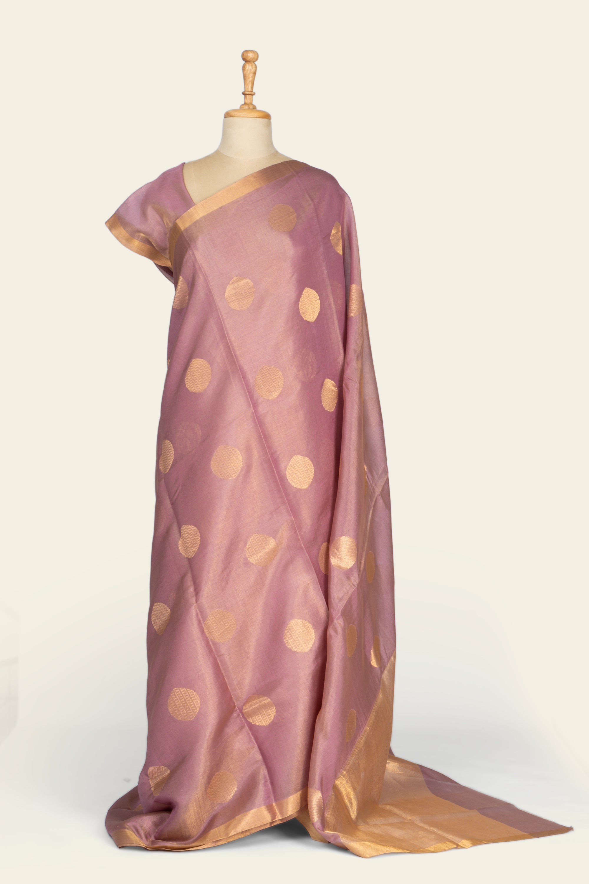 Lavender Chanderi Tissue Silk Saree