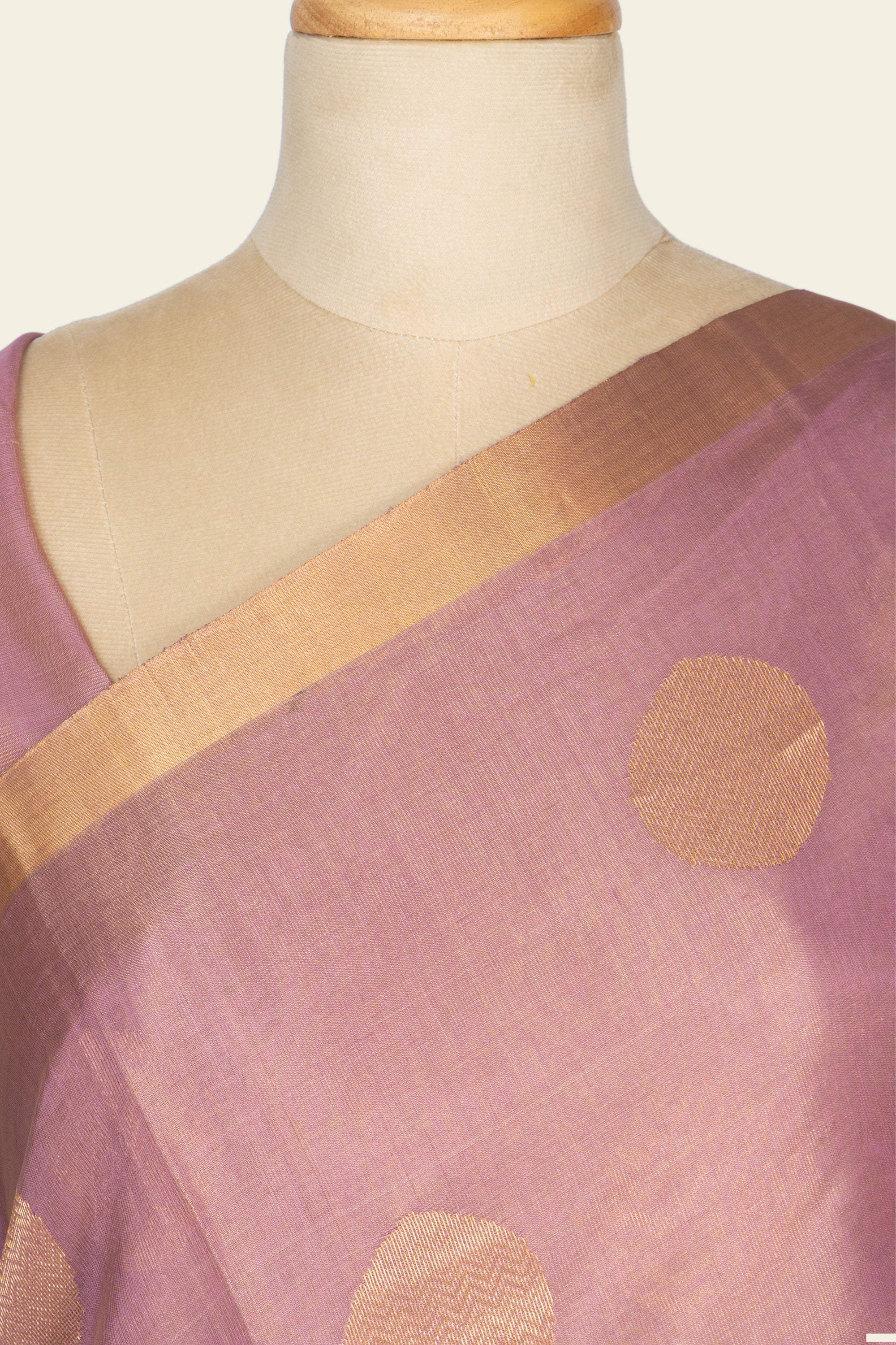 Lavender Chanderi Tissue Silk Saree