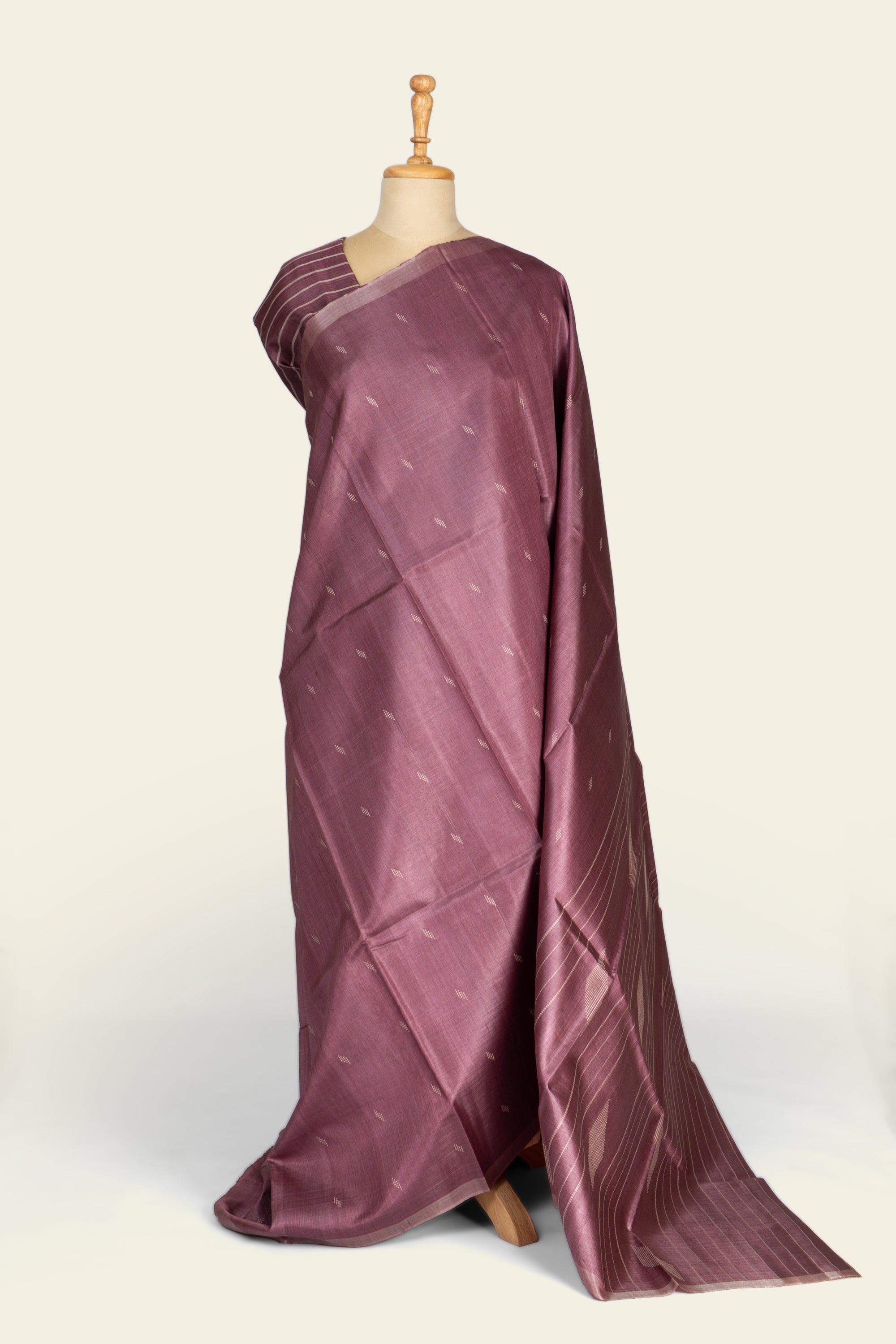 Purple Chhattisgarh Pure Tussar Silk Saree