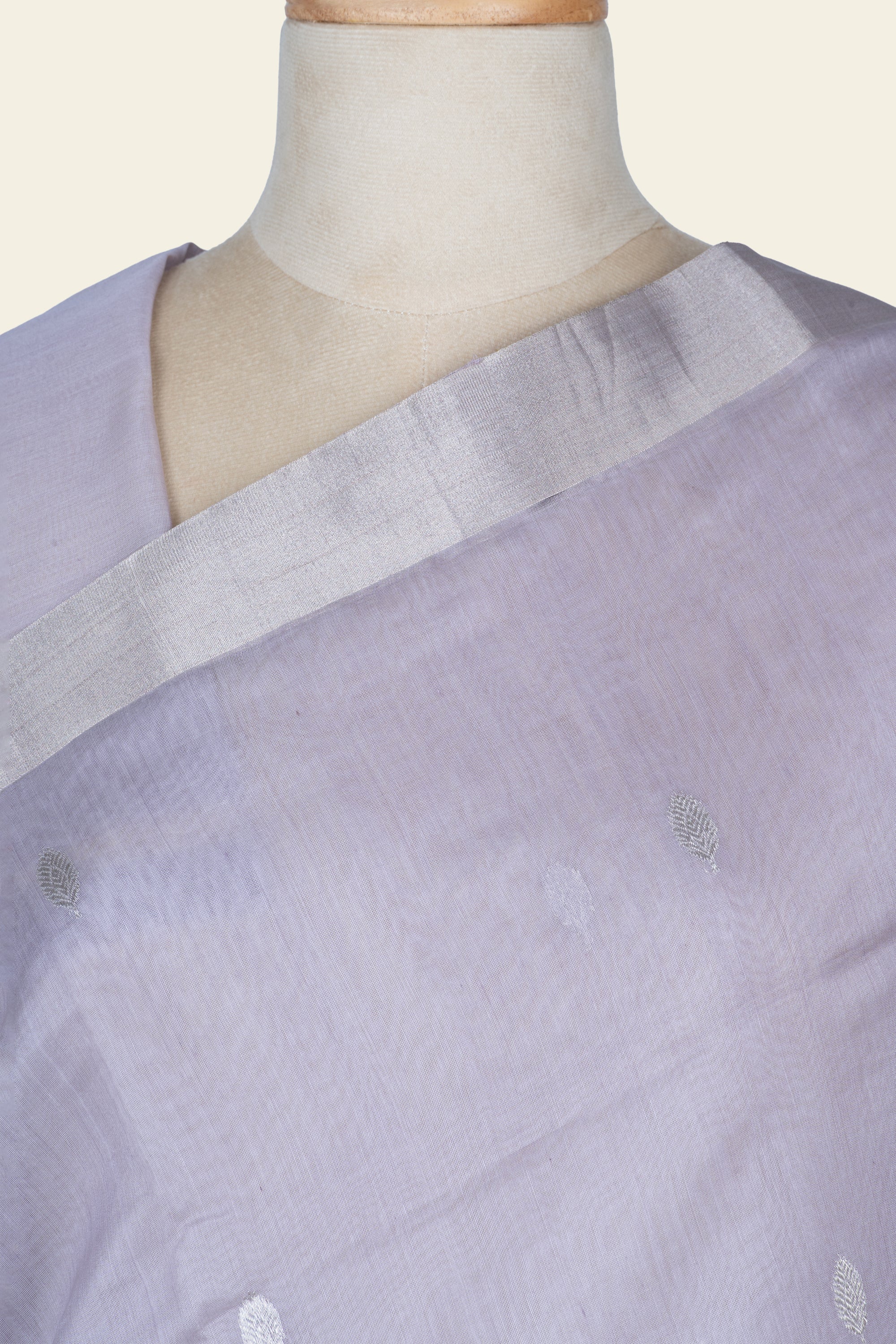 Dreamy Lavender Chanderi Silk Cotton Saree