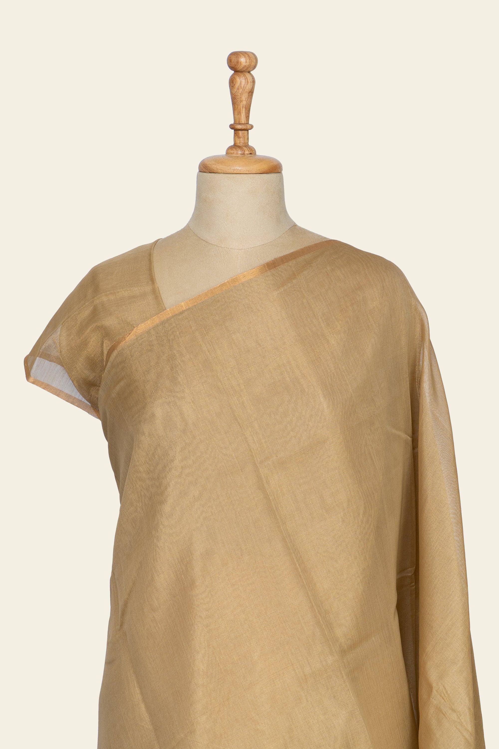 Golden Chanderi Tissue Saree