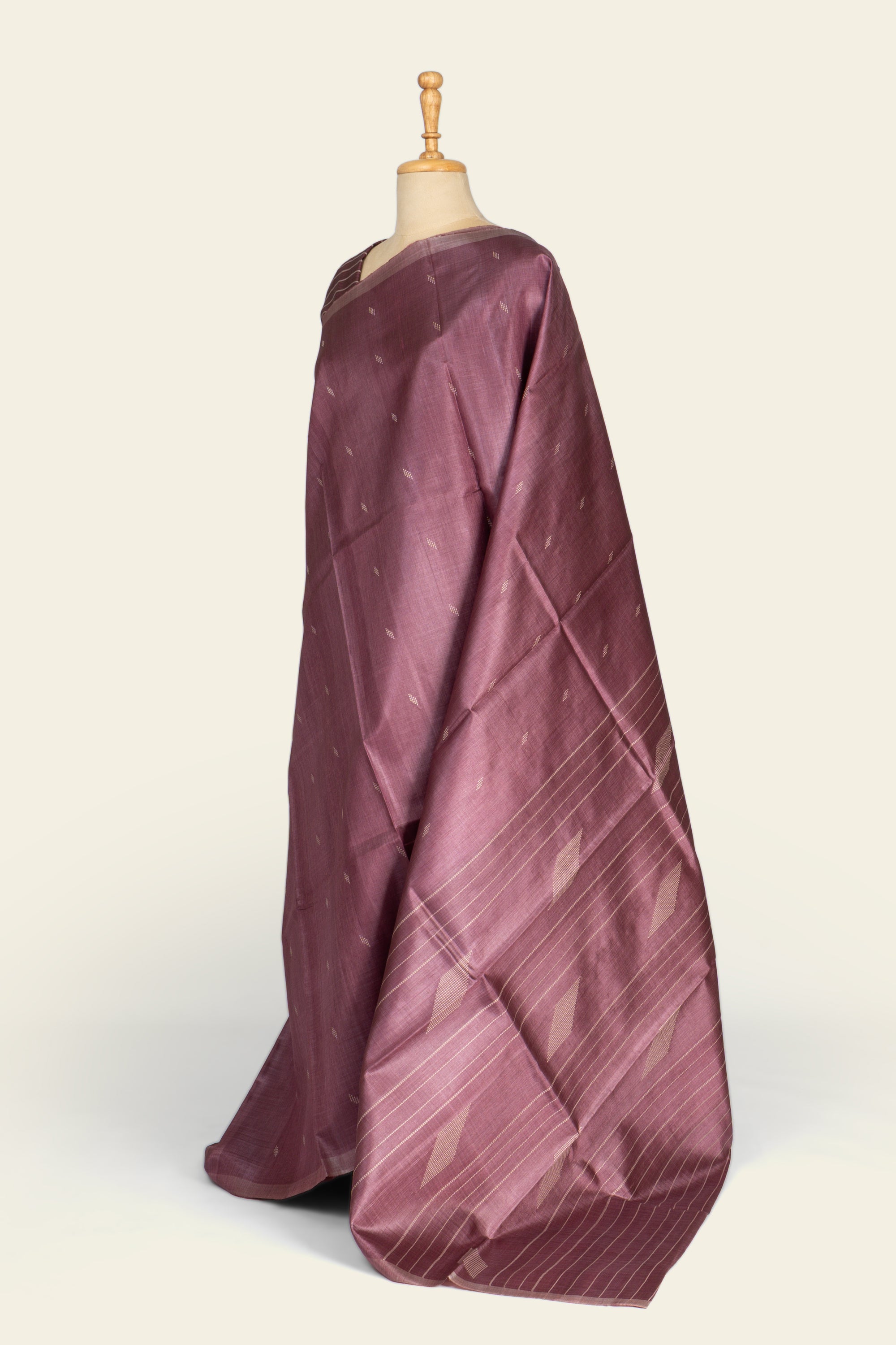 Purple Chhattisgarh Pure Tussar Silk Saree
