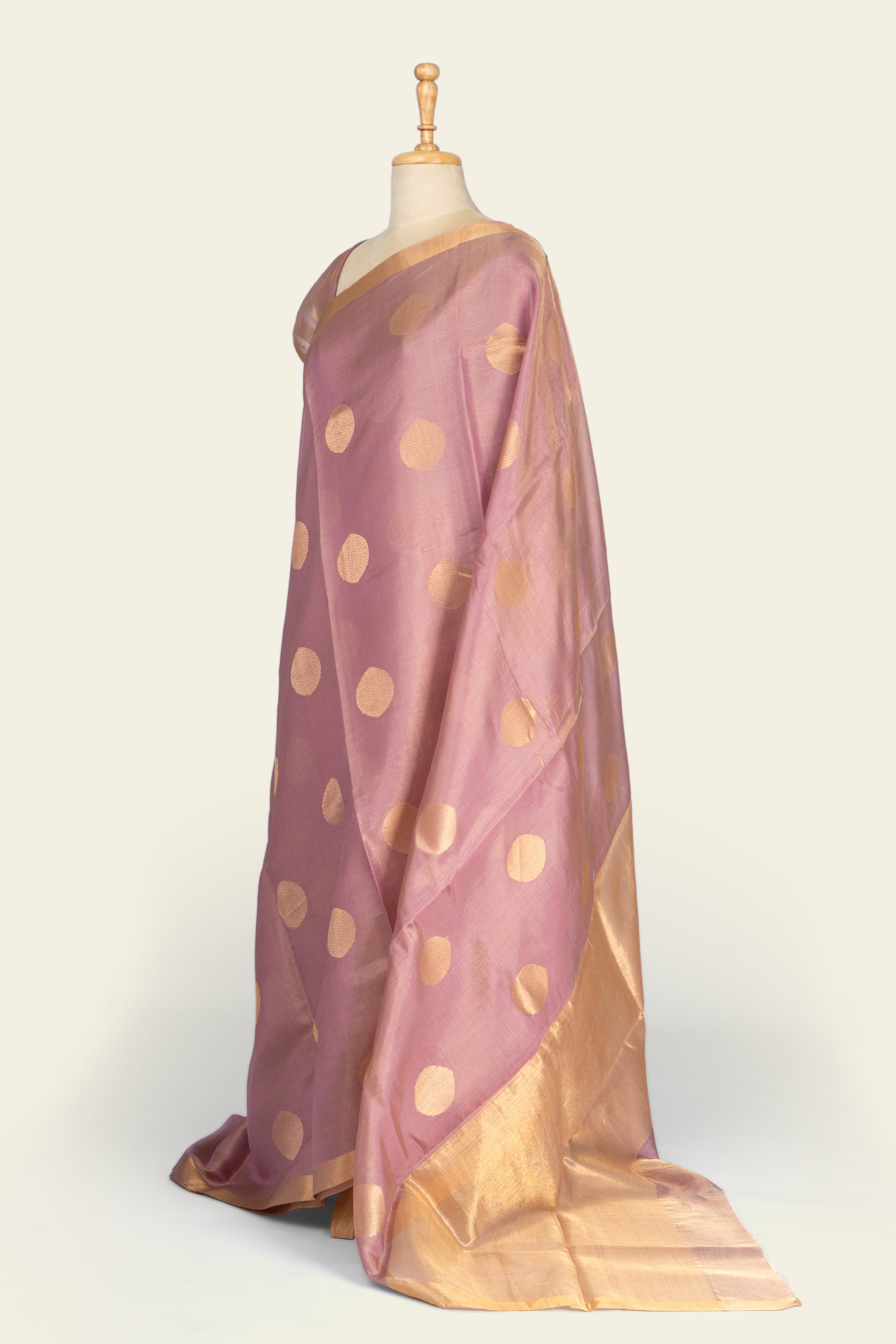 Lavender Chanderi Tissue Silk Saree