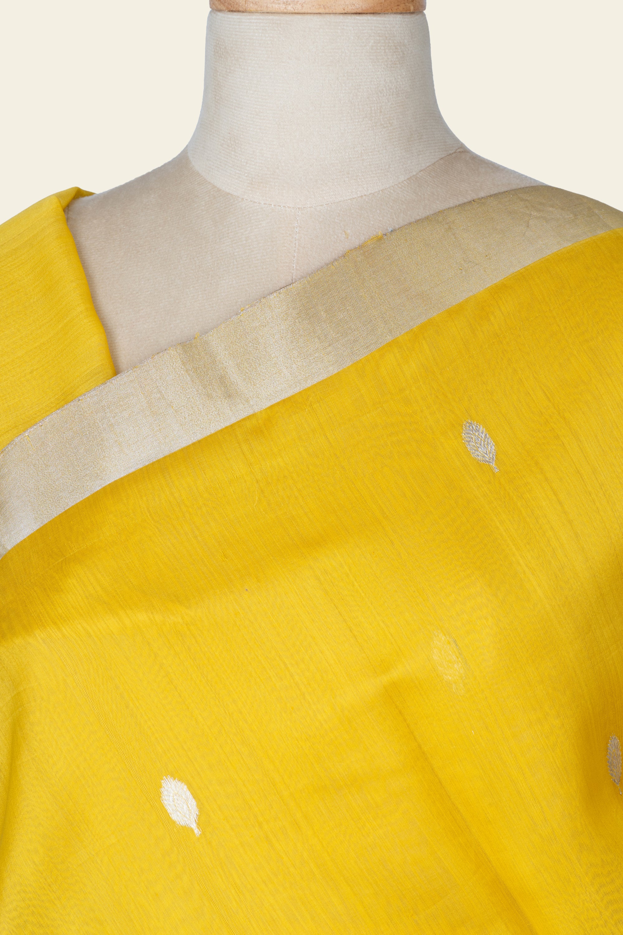Haldi Yellow Chanderi Silk Cotton Saree