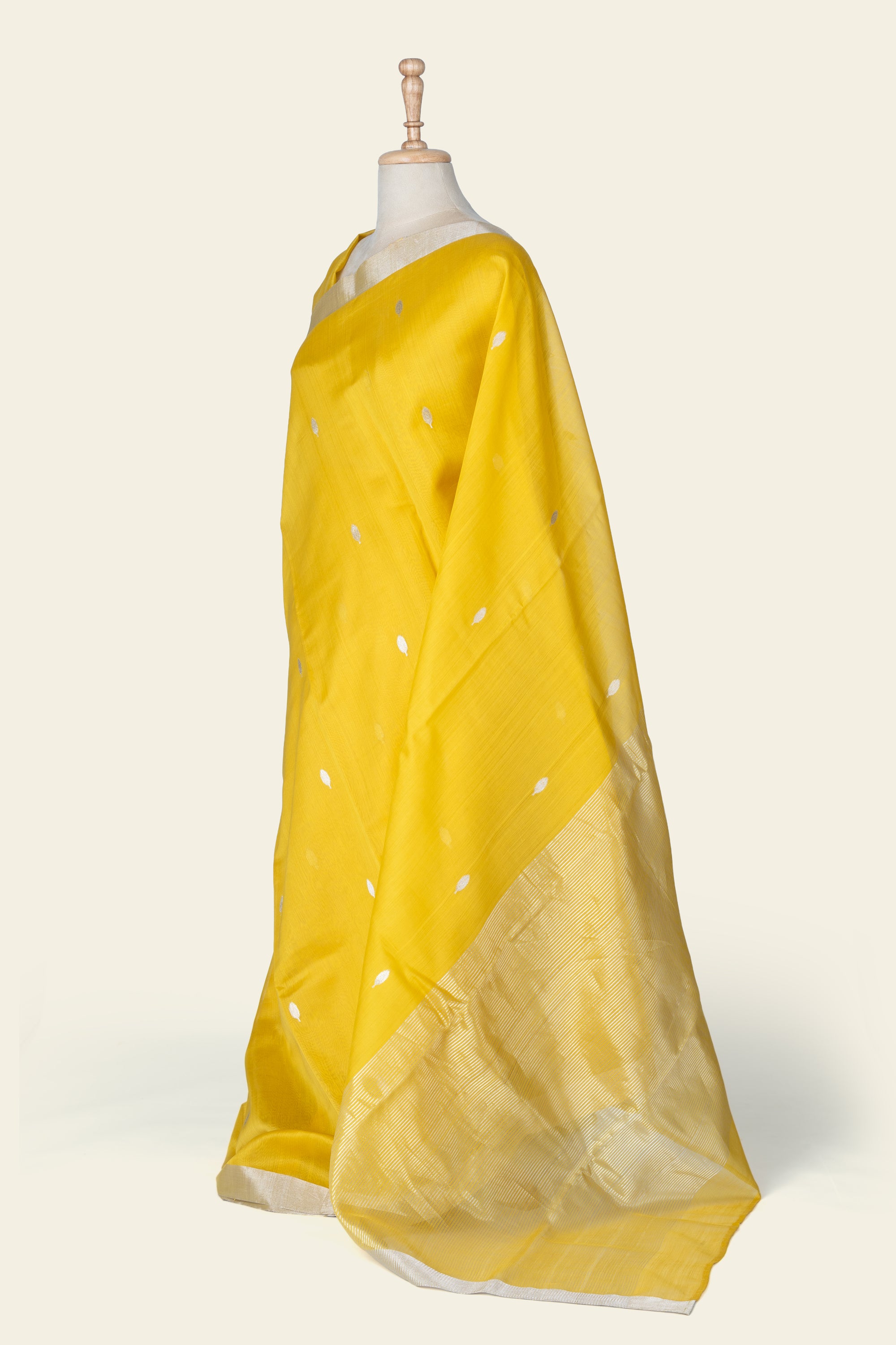 Haldi Yellow Chanderi Silk Cotton Saree