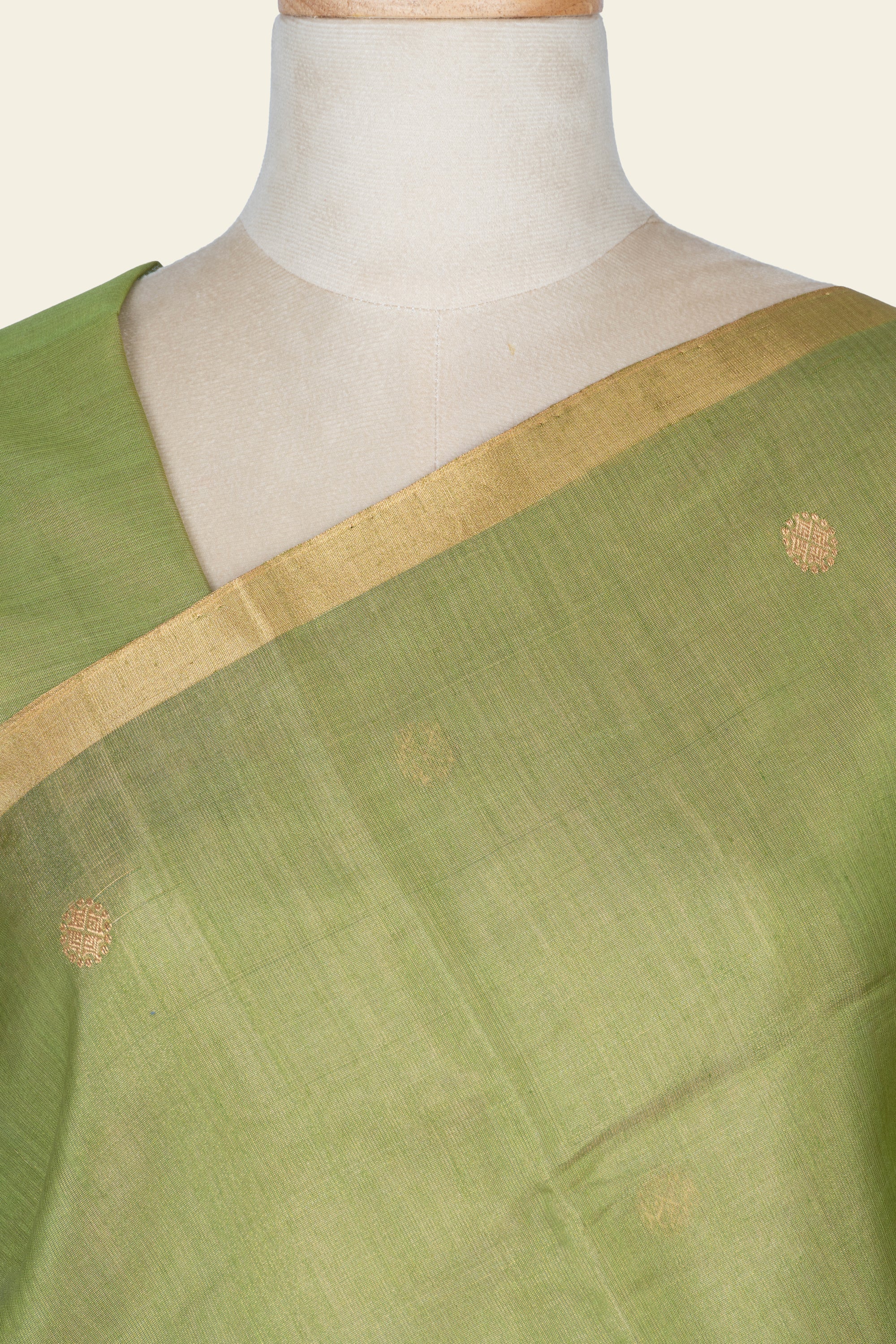 Shimmer Green Chanderi Tissue Saree