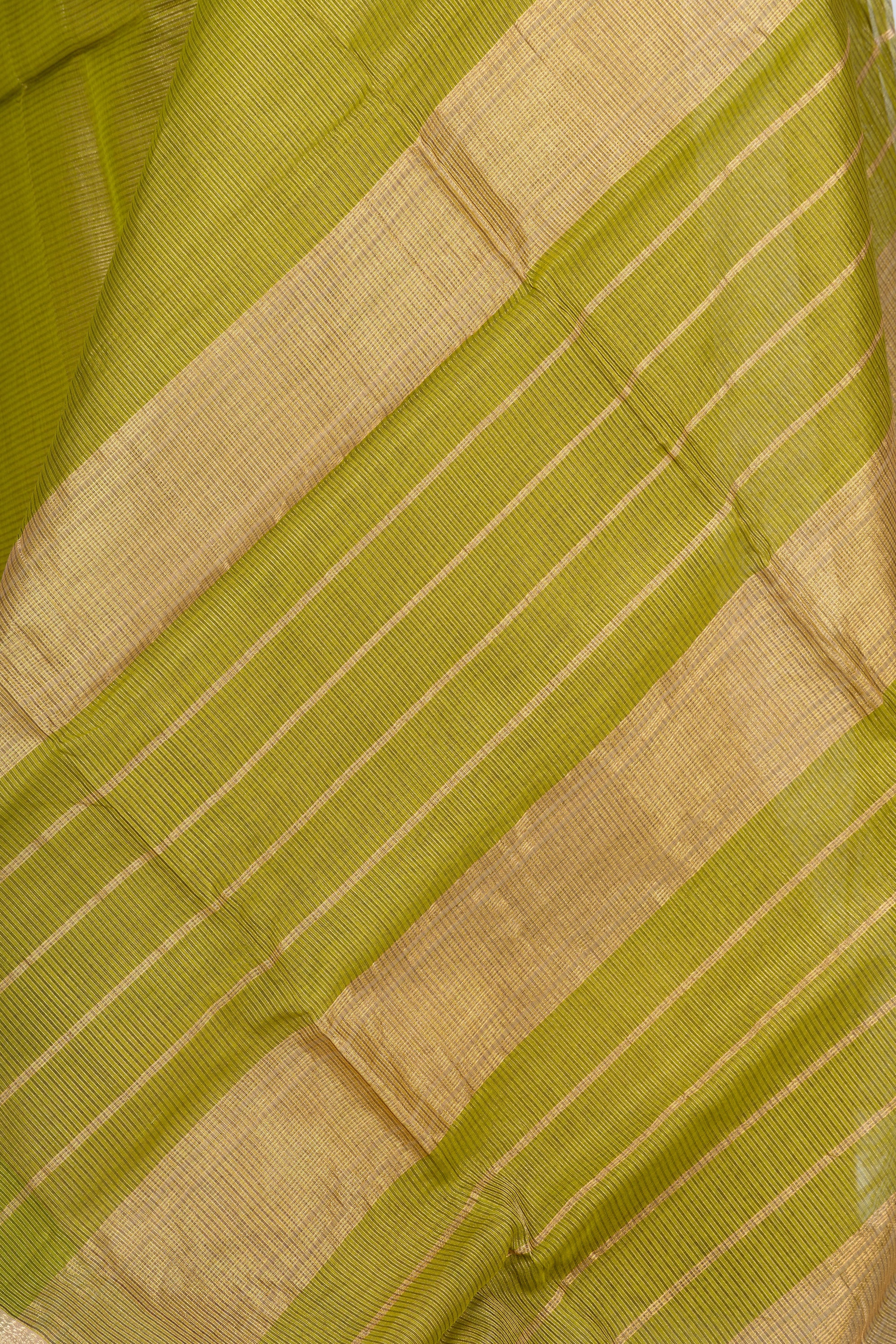 Green Tissue Maheshwari Silk Cotton Saree