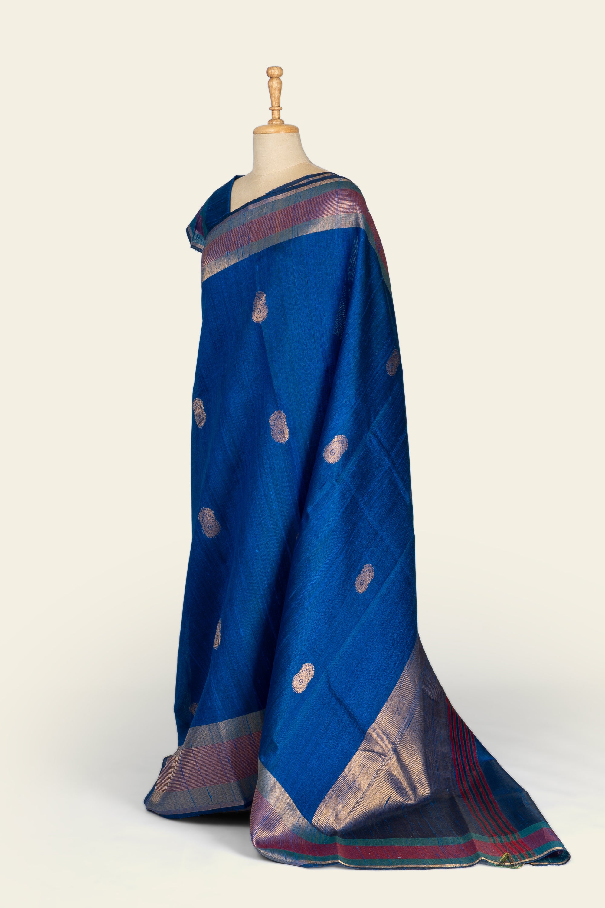 Blue Chhattisgarh Raw Silk Saree