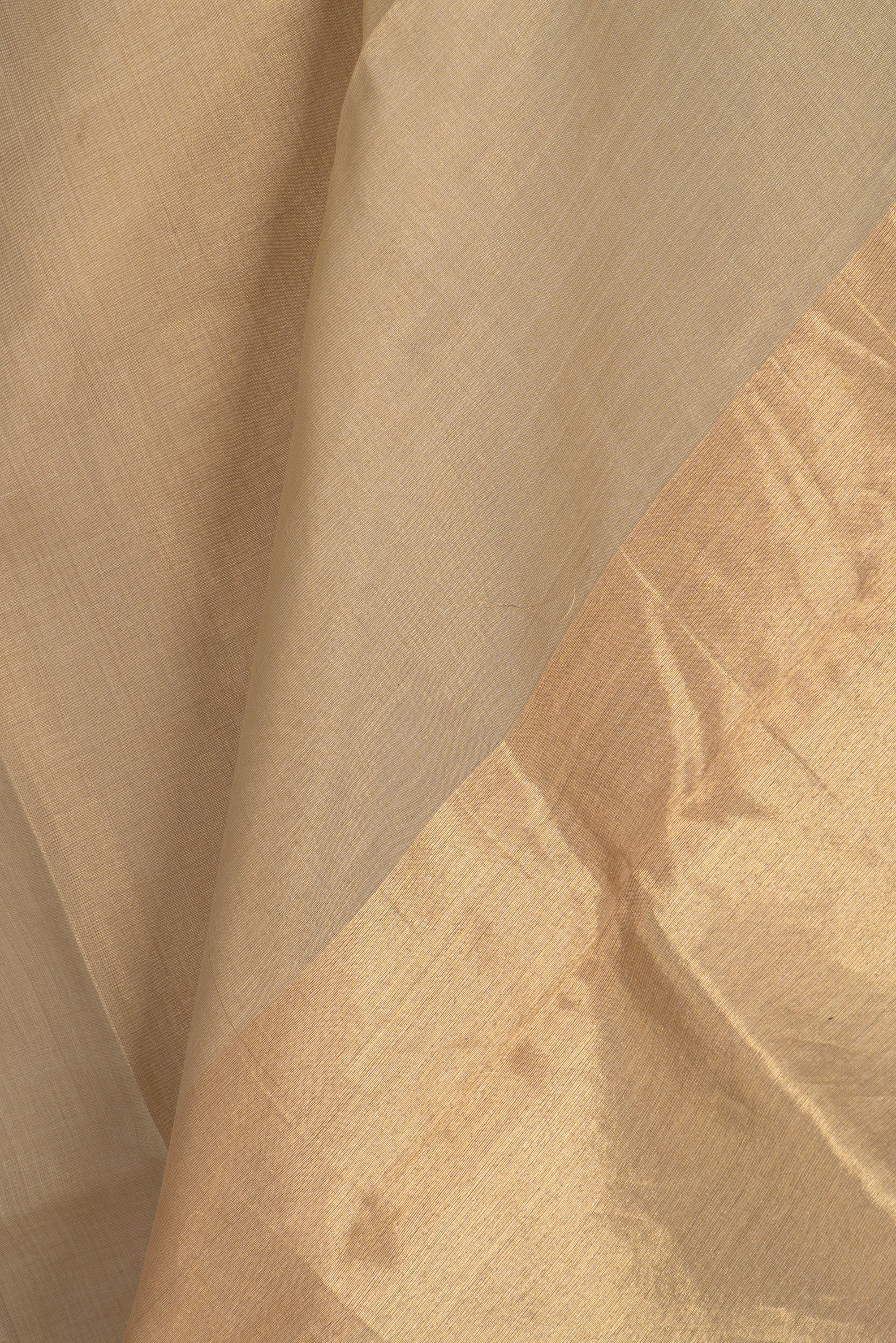 Beige Chanderi Tissue Saree