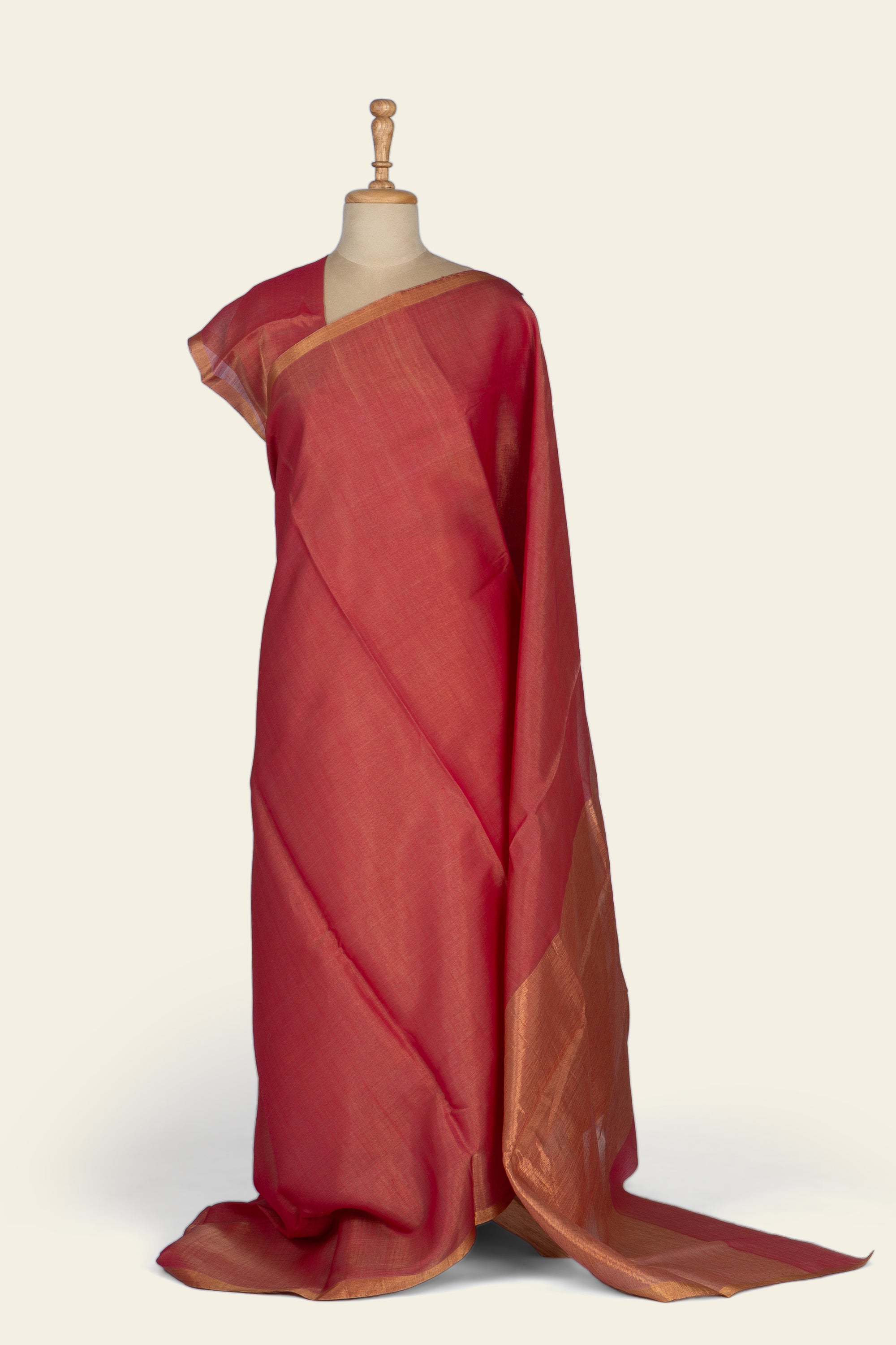 Pink Chanderi Tissue Saree
