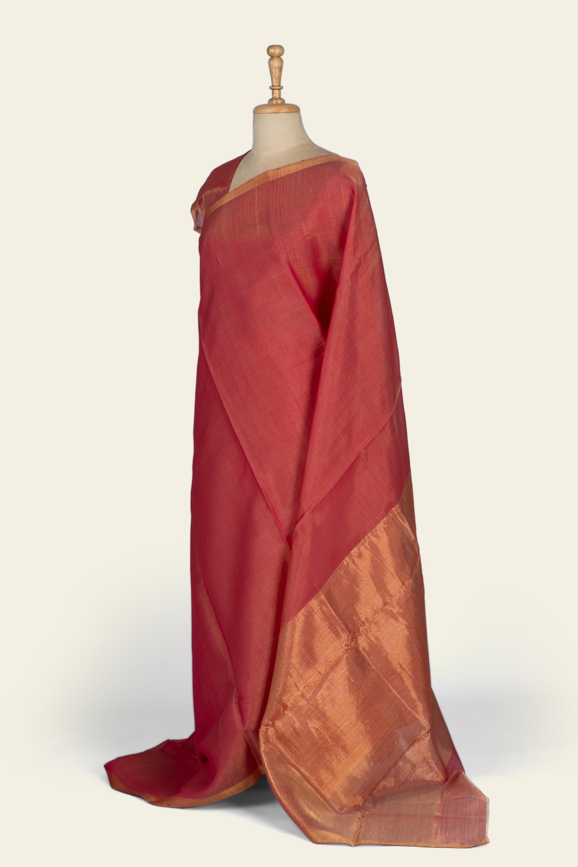 Pink Chanderi Tissue Saree