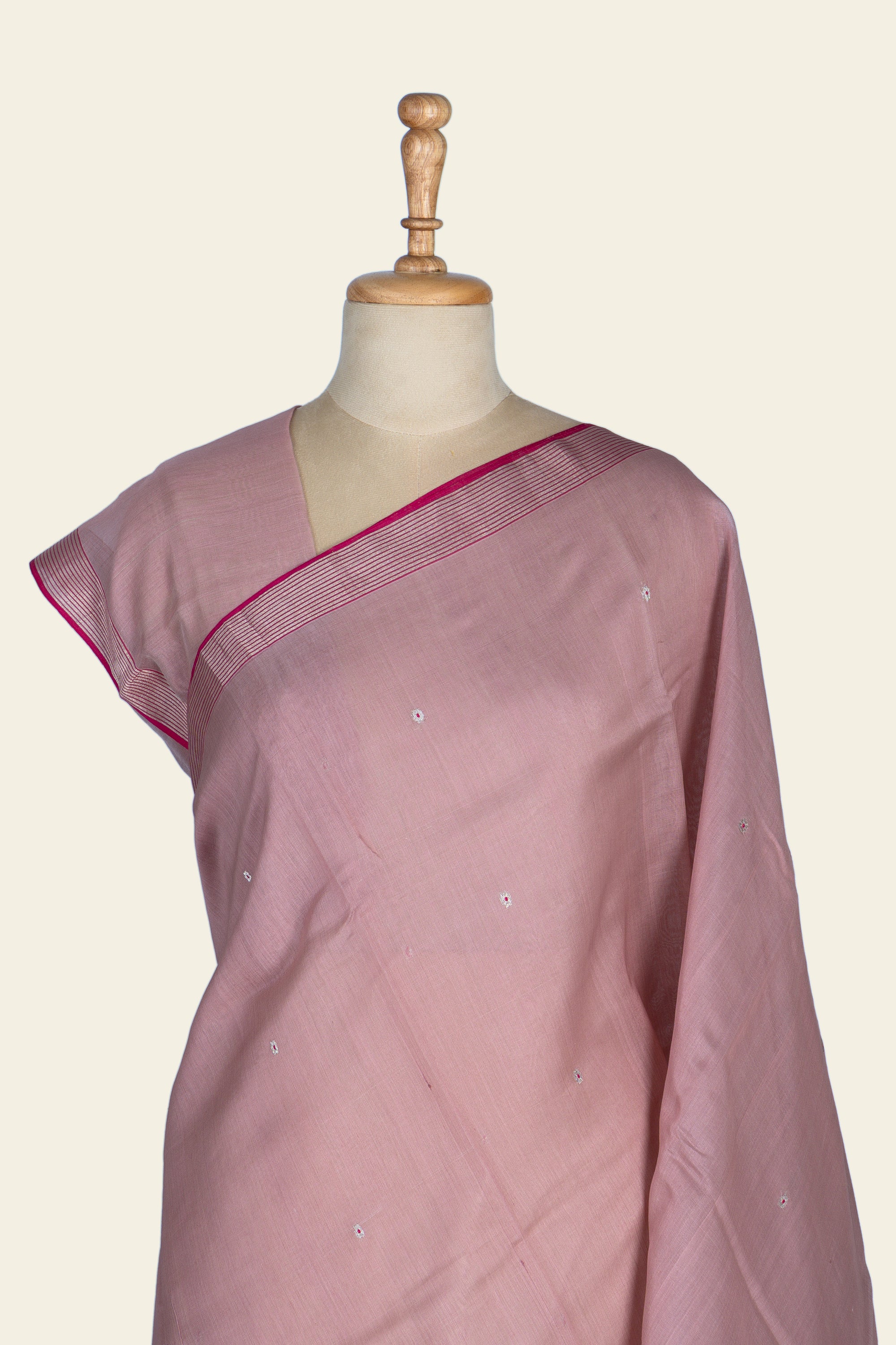 Mauve Chanderi Silk Cotton Saree