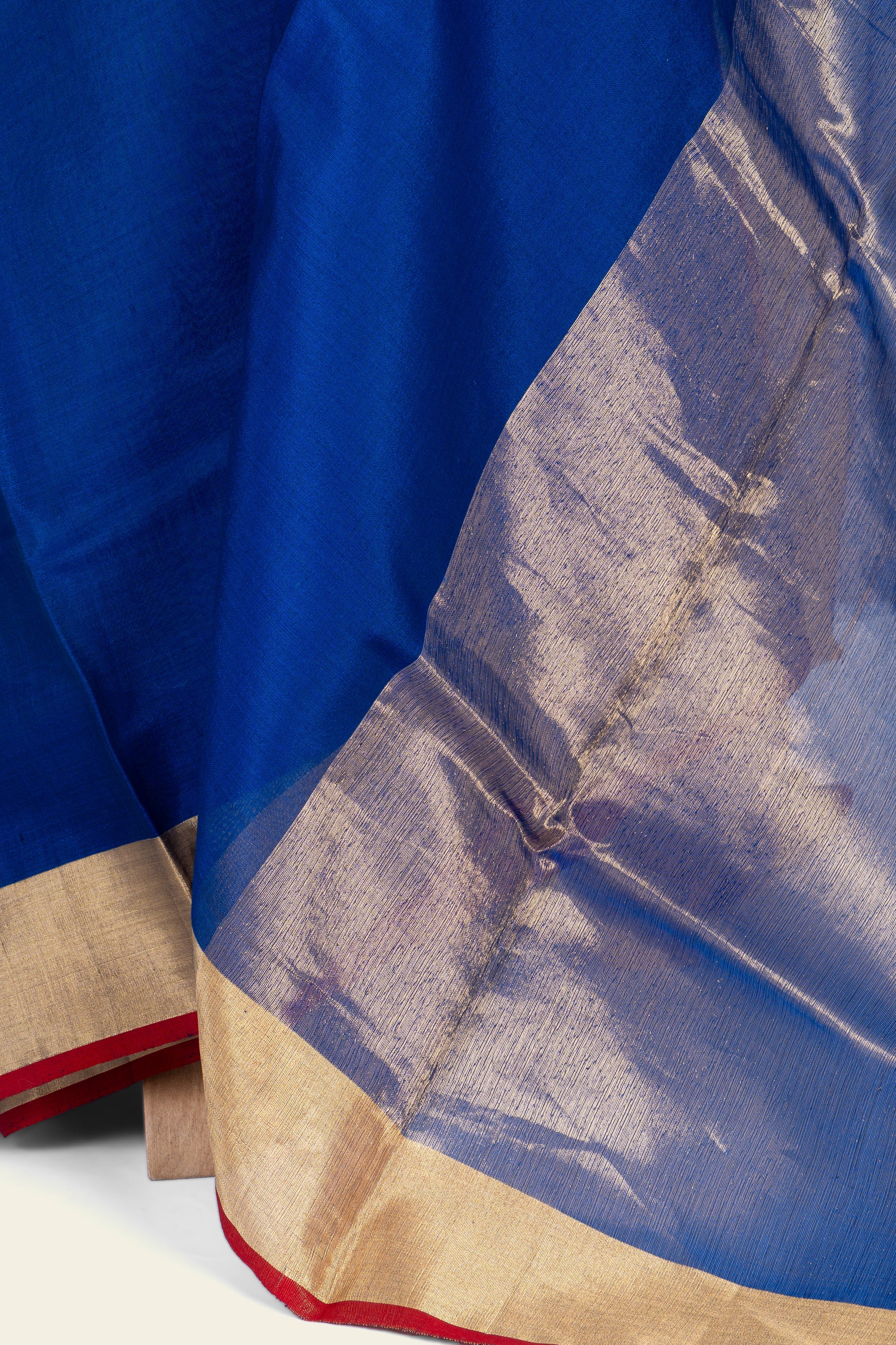 Bold Blue Chanderi Silk Cotton Saree