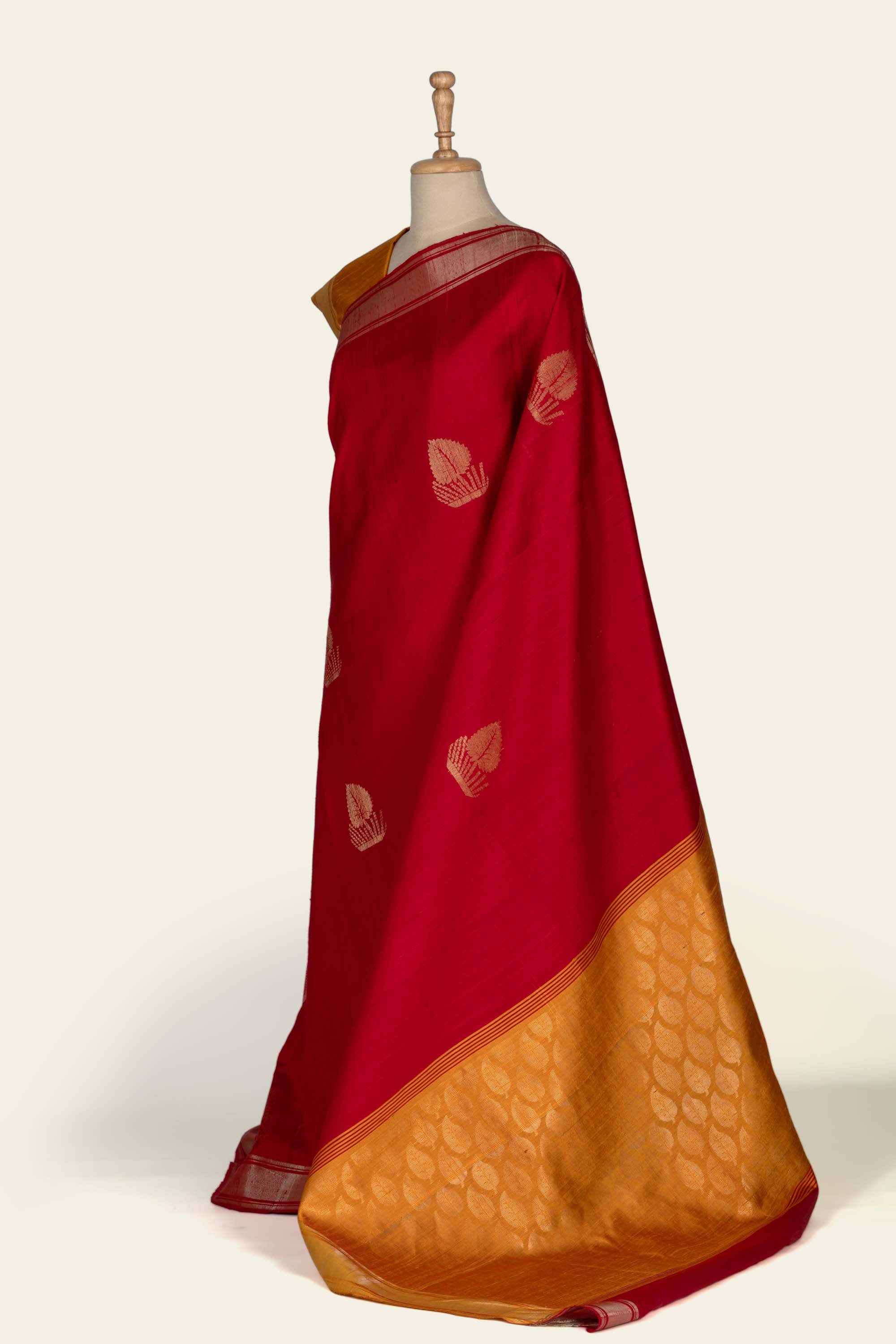 Blush Pink Chhattisgarh Raw Silk Saree