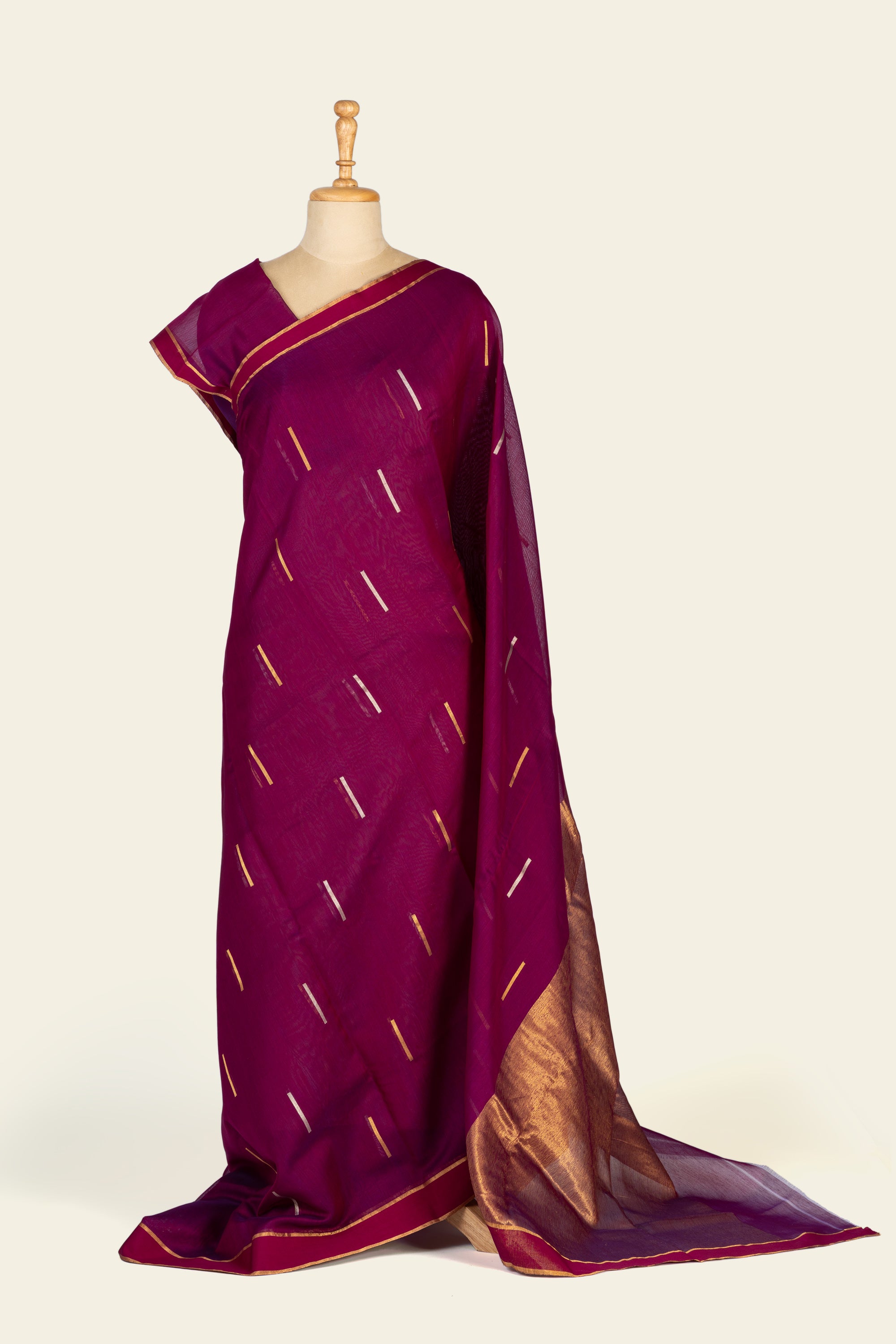 Orchid Purple Chanderi Silk Cotton Saree
